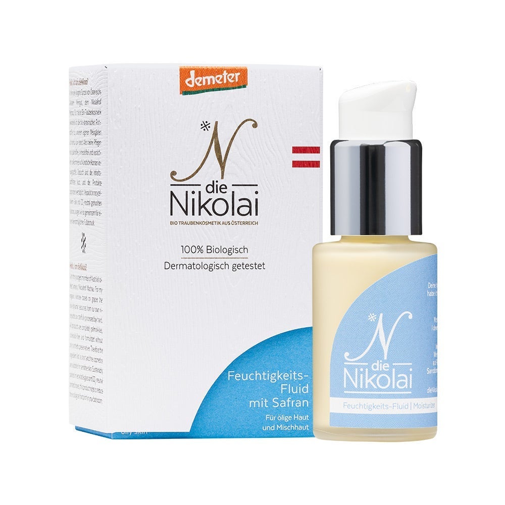 dieNikolai-feuchtigkeitsfluid-blau-30ml veganes Feuchtigkeits-Fluid mit Safran