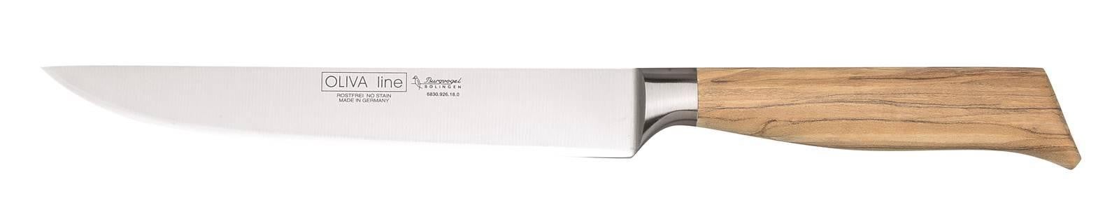 Burgvogel Fleischmesser, Klinge 18 cm Griff Oliva Line