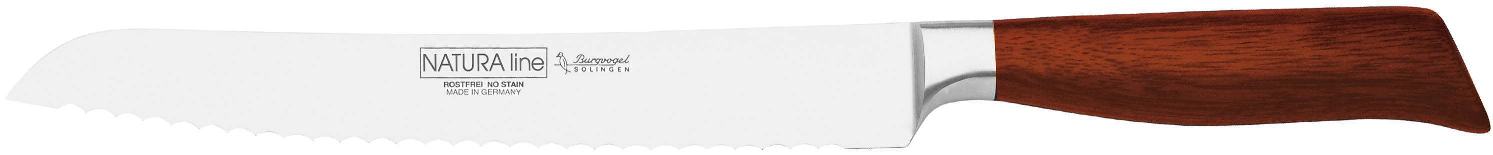 Burgvogel Brotmesser mit Wellenschliff, Klinge 23 cm, Griff-Variante Natura Line