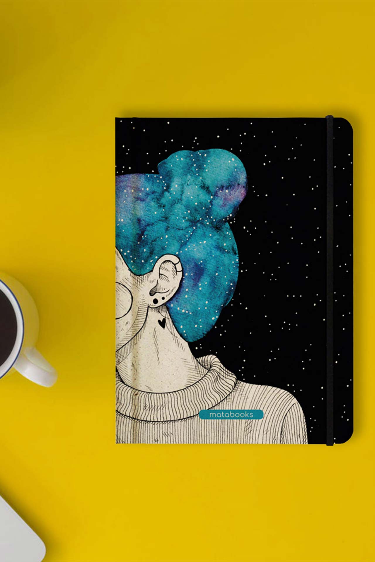 Notizbuch Nari "blue starry sky" punktiert