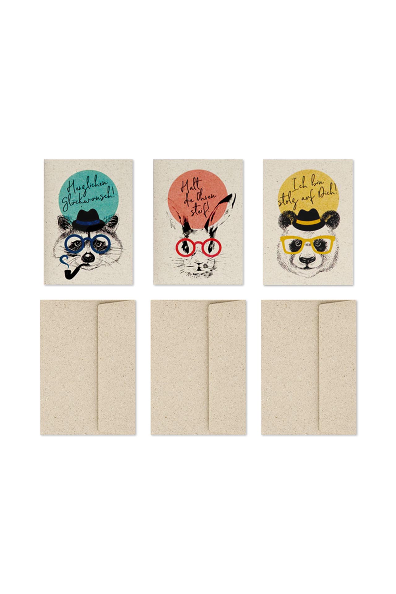 A6 Klappkarten-Set Cool Look