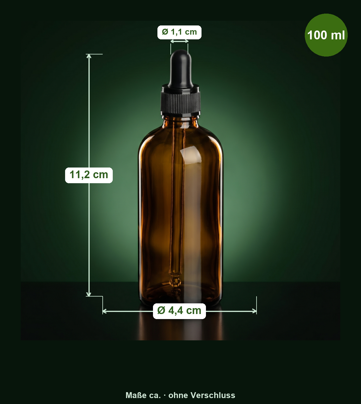 glasflasche mitpipette, bernsteinfarbenes glasflasche, pipette, ätherisches öl flasche, 100 ml