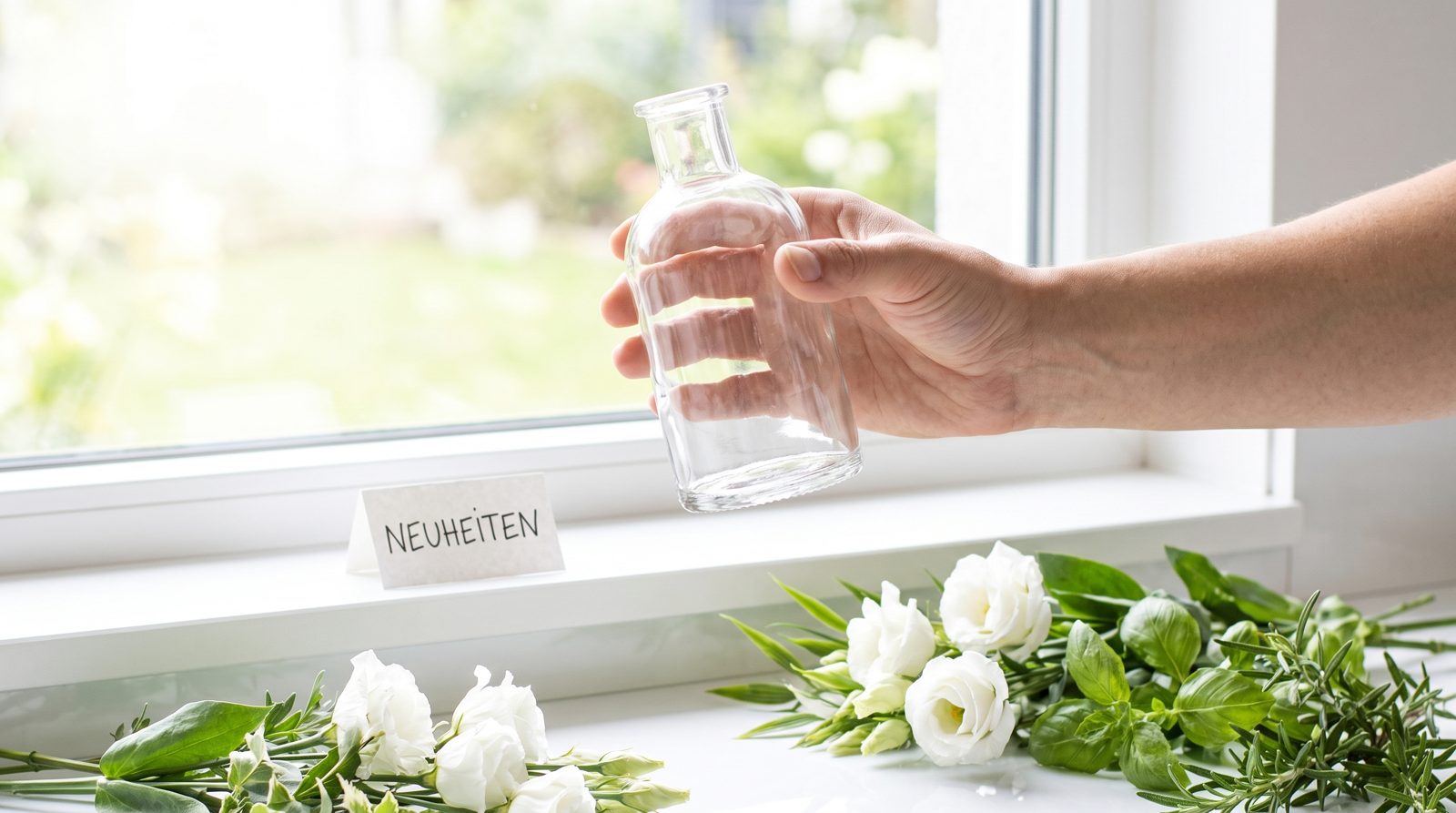 Klarglasflaschen von Flaschendiscount in der Anwendung