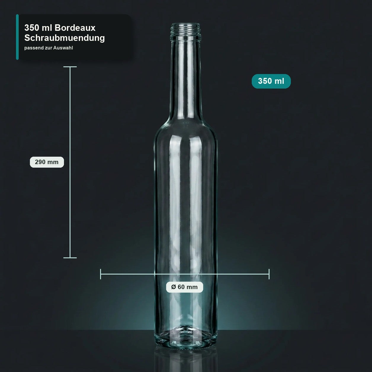 350 ml Bordeaux Schraubmündung - MASSE