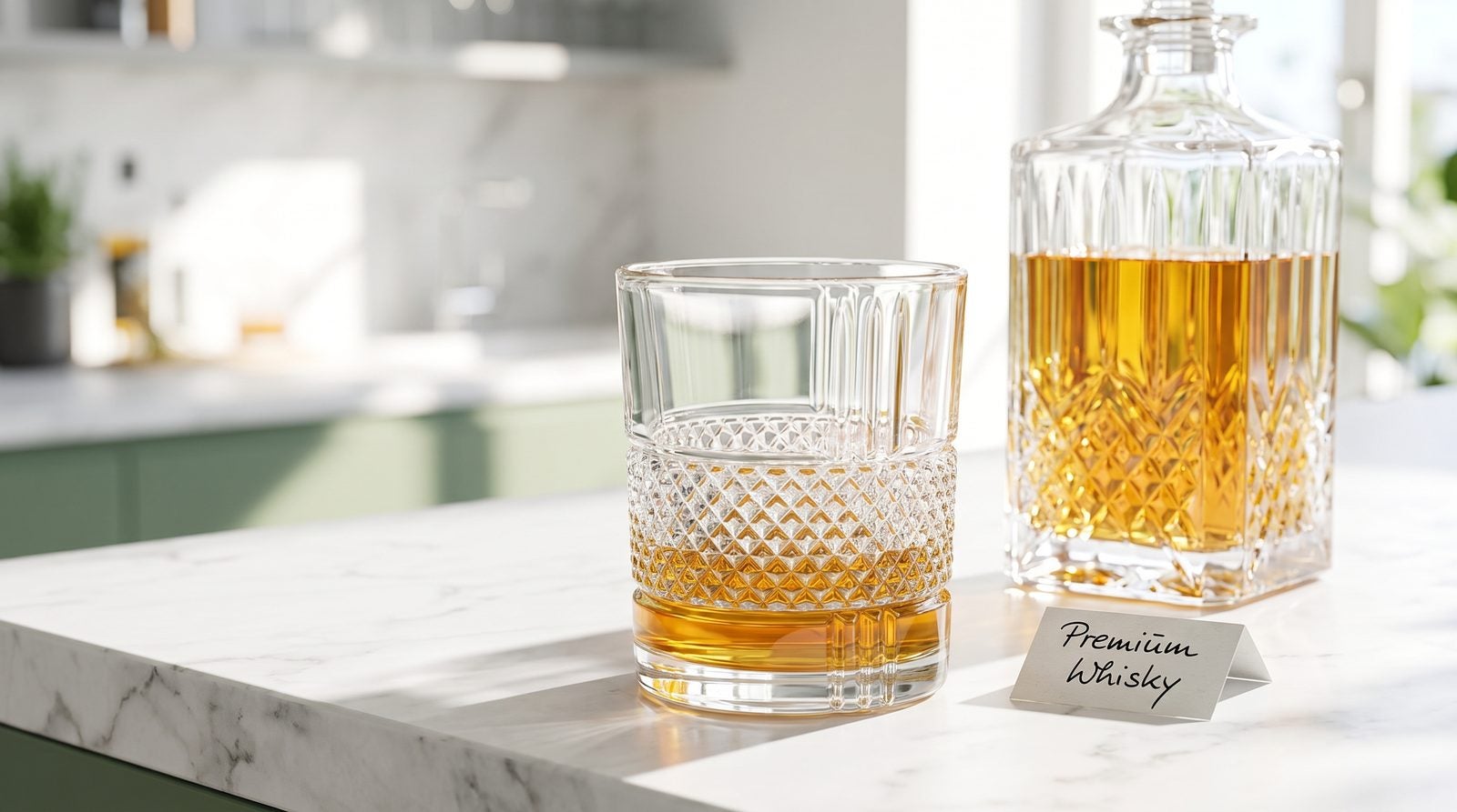 Whiskykaraffen- / Gläser von Flaschendiscount in der Anwendung
