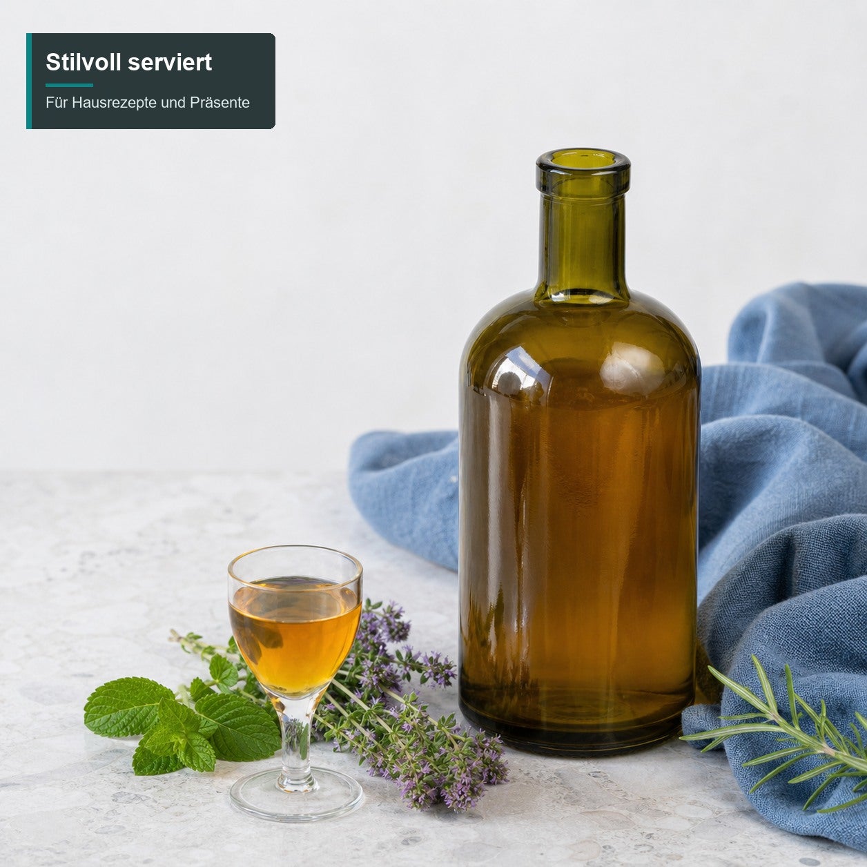 500 ml Glasflasche Klassik Antik - SERVIEREN