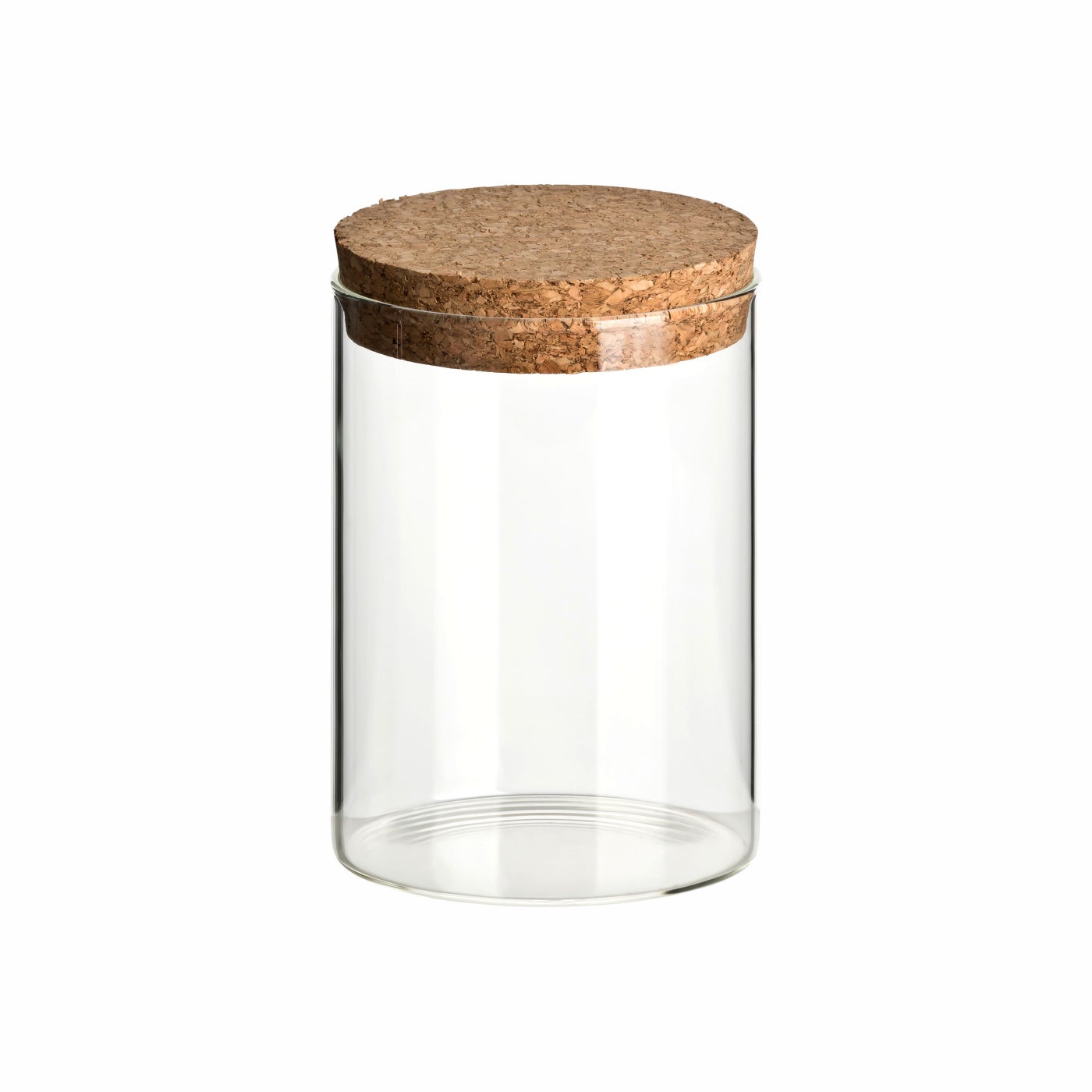 500 ml Borosilikatglas Rund mit Korkverschluss