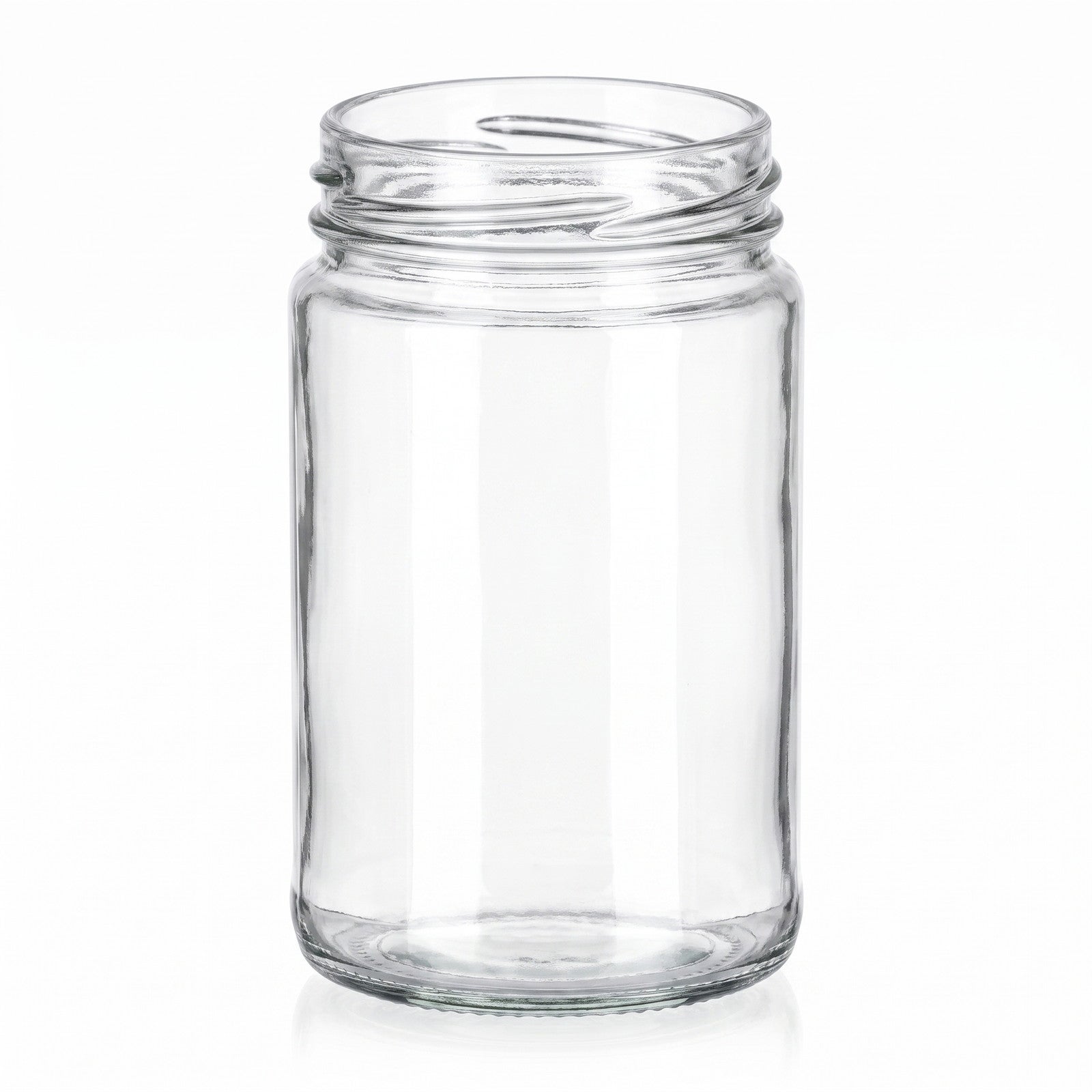 Glasbehälter, Einmachglas, Weißglas, Glasbehälter mit Schraubdeckel, transparente Dose