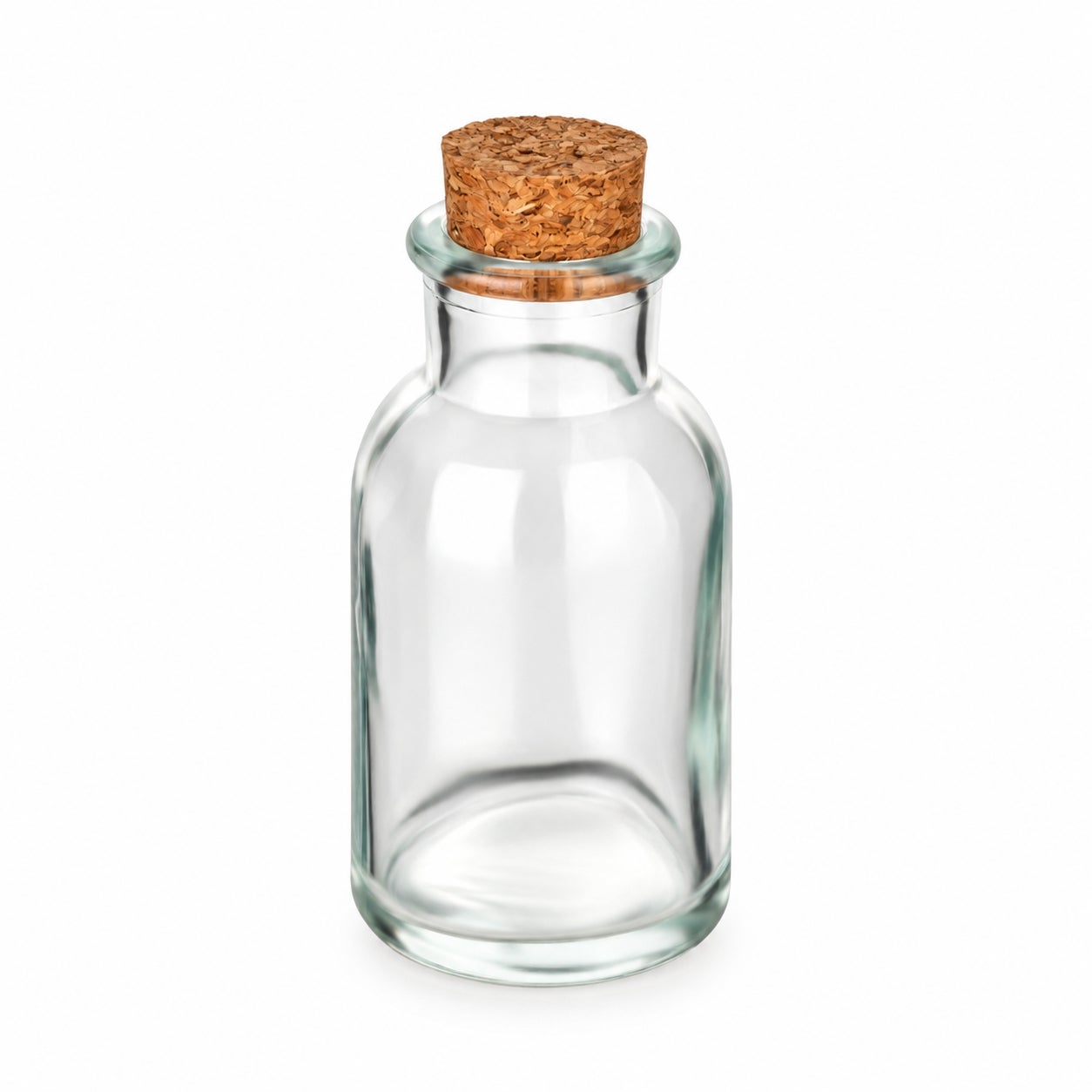 Clear Bottle 60 ml leer mit passendem Presskorken, glas, flasche, korken, leer, glasflasche