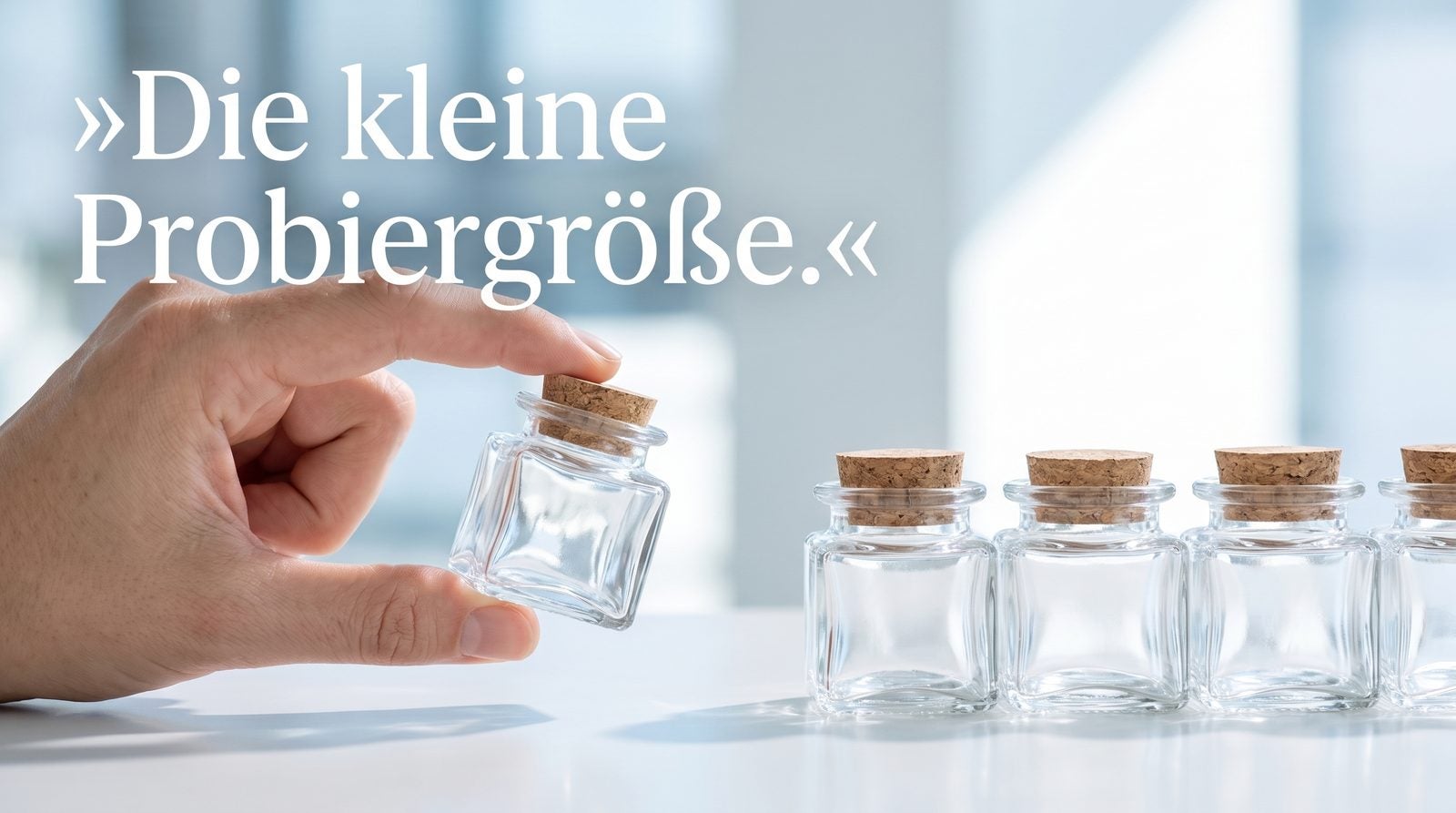 Probiergröße / Mini – Die kleine Probiergröße.