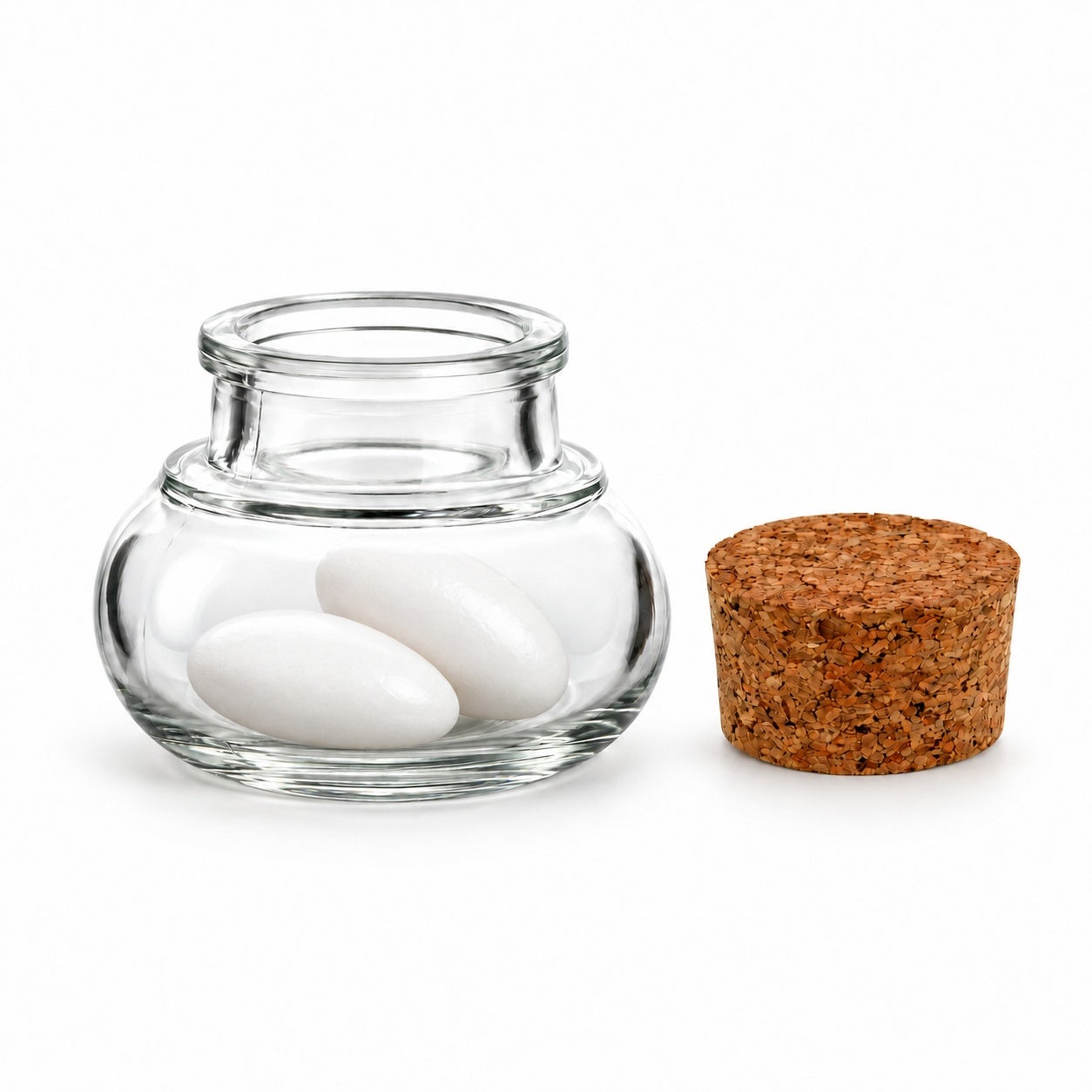 Korkenglas rund 40 ml mit Korken