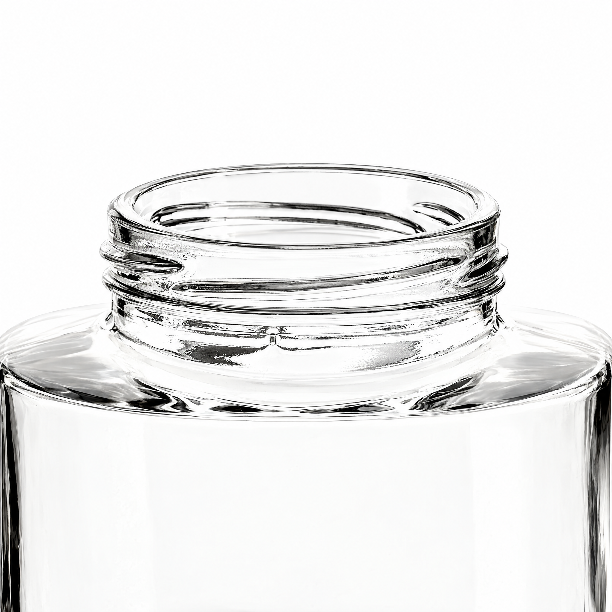 GLA1030_COMMON – Produkt- und Verschlussansicht, Schraubglas, Klarglas, transparent, Schrauböffnung