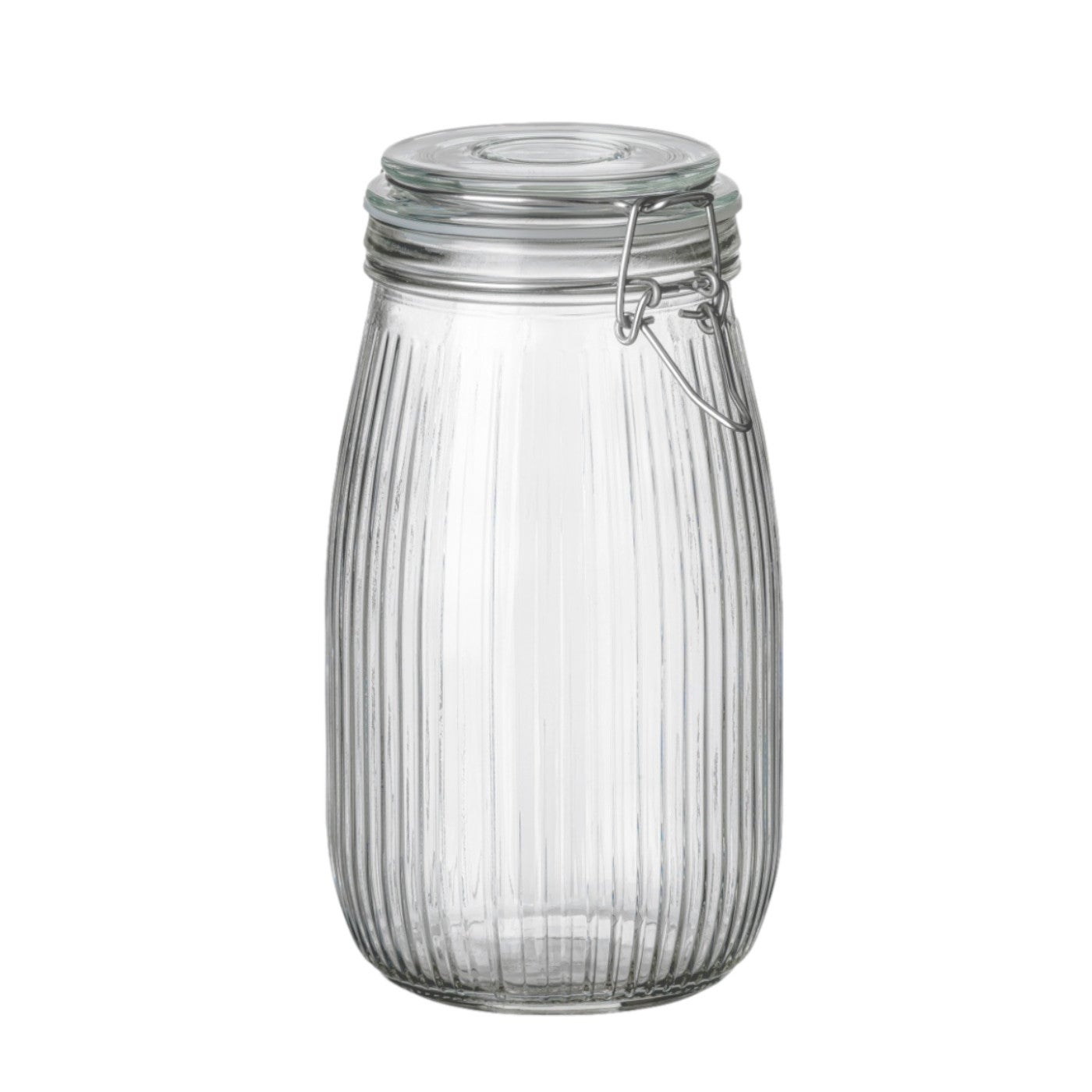 1500 ml Bügelglas geriffelt 1500 ml Bügelglas geriffelt