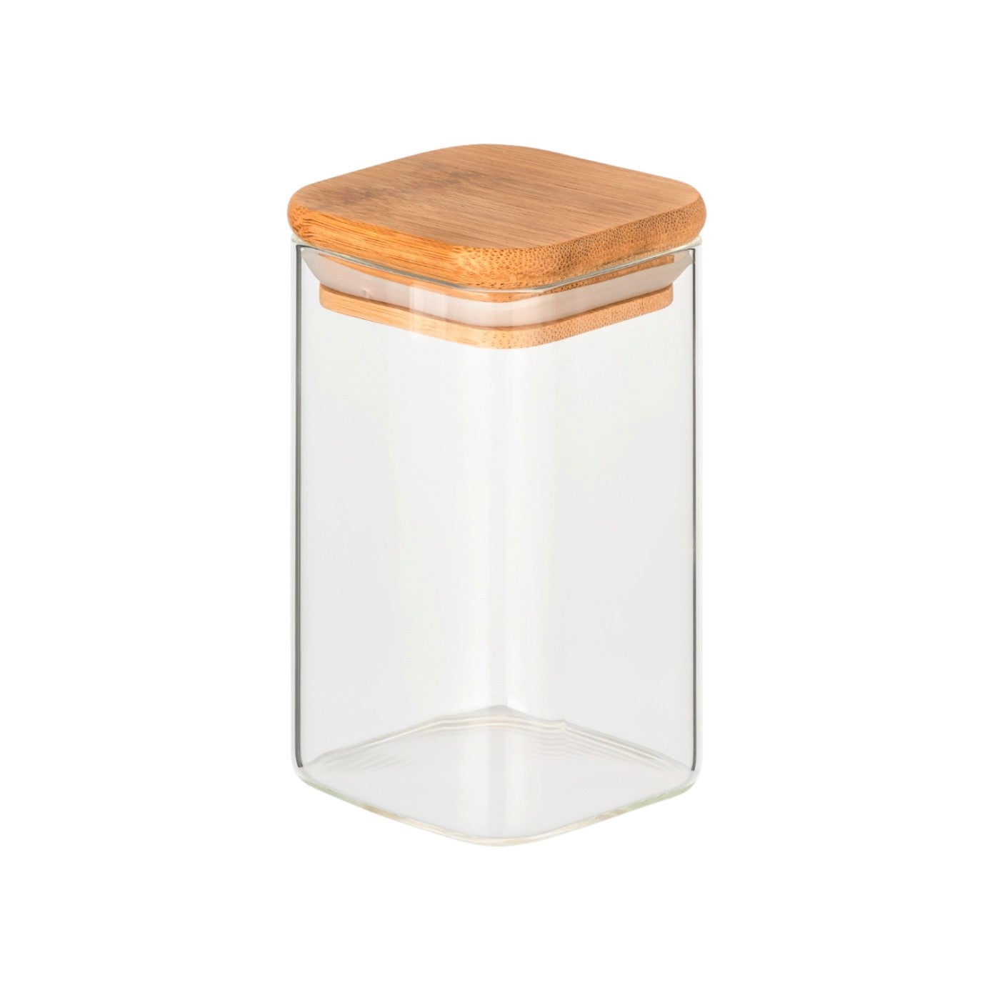 250 ml Borosilikatglas Eckig mit Bambusdeckel - 1 Variante wählbar 250 ml Borosilikatglas Eckig mit Bambusdeckel - 1 Variante wählbar