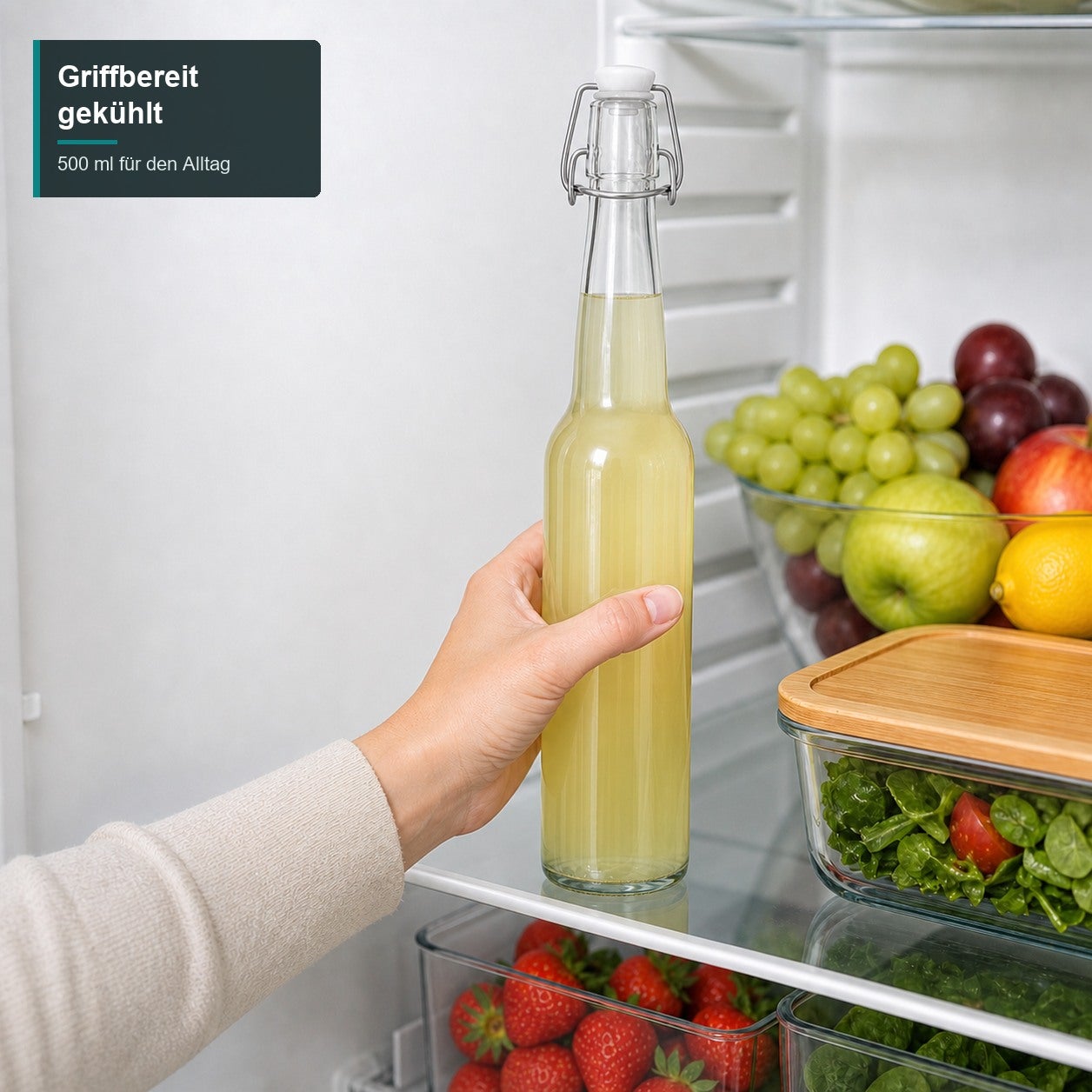 500 ml Bügelflasche Klar - AUFBEWAHREN