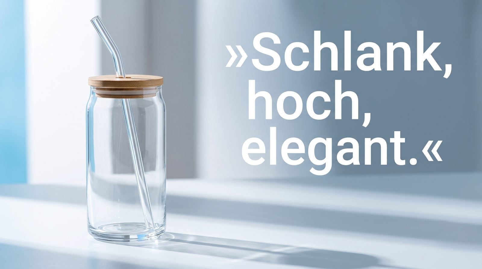Thema hohe Gläser – Schlank, hoch, elegant.