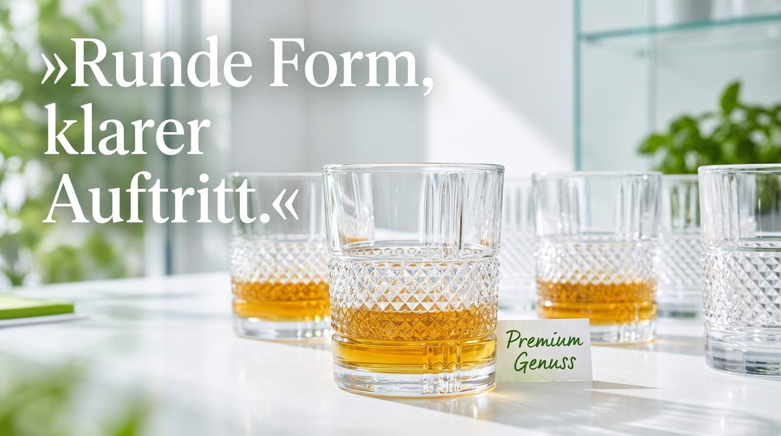 Thema runde Gläser – Runde Form, klarer Auftritt.