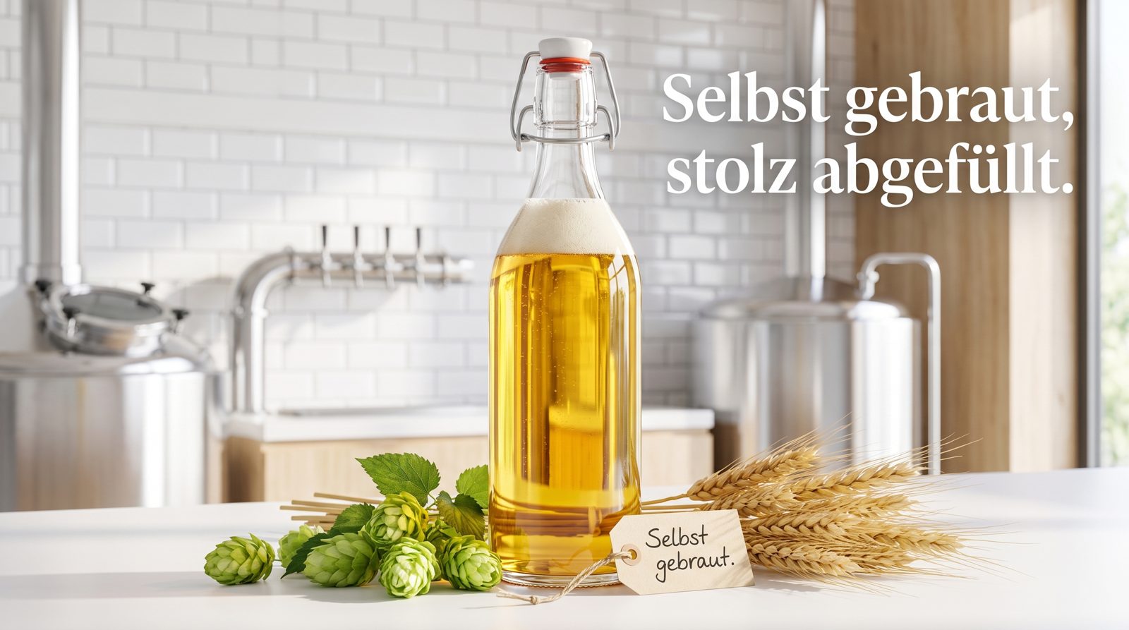 Bierflaschen – Selbst gebraut, stolz abgefüllt.