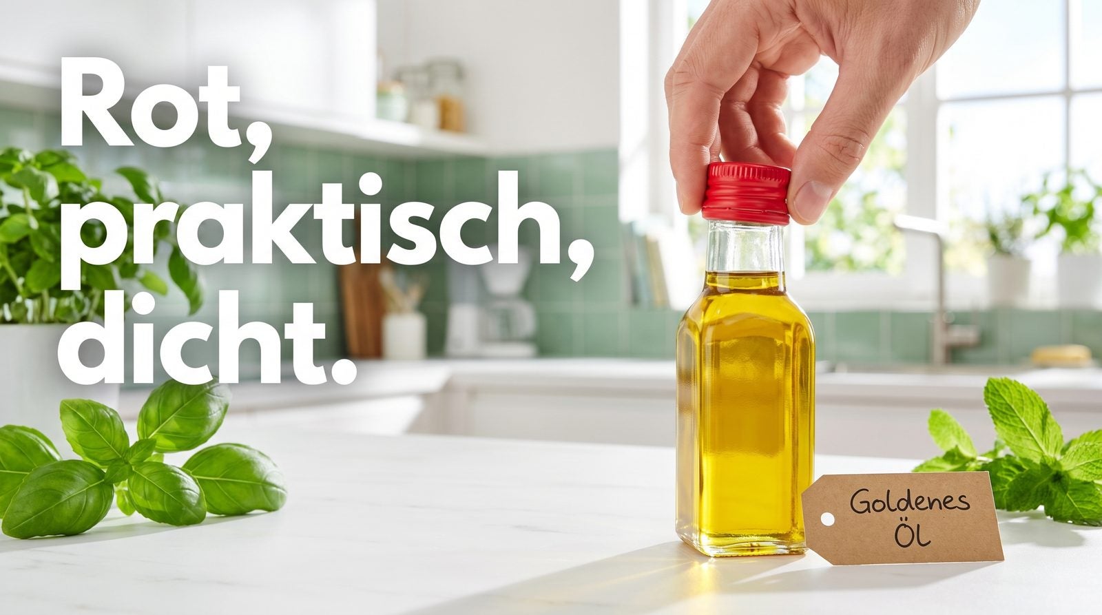 Schraubverschlüsse – Rot, praktisch, dicht.