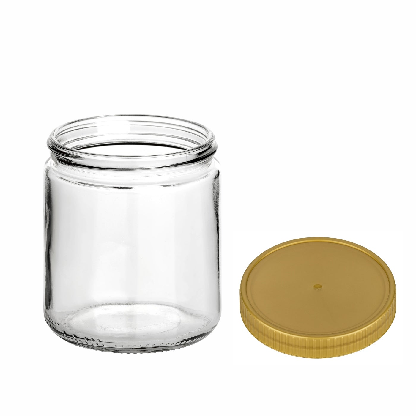500g Honigglas für RD Kunststoffdeckel 80/14 Grob Geriffelt 500g Honigglas für RD Kunststoffdeckel 80/14 Grob Geriffelt