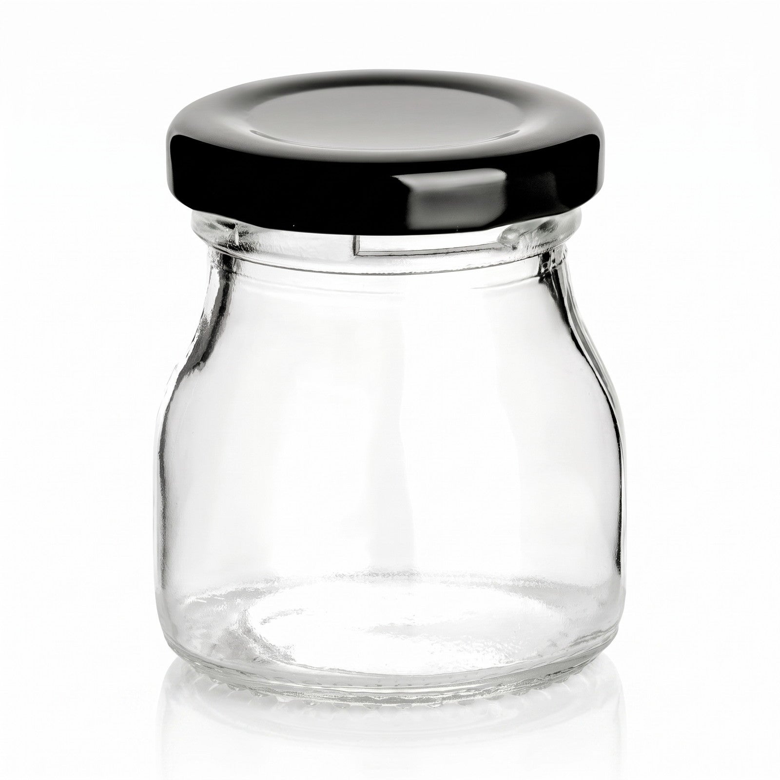 glasgefäß, aufbewahrungsglas, lufthärtender deckel, klar glas, mini glas