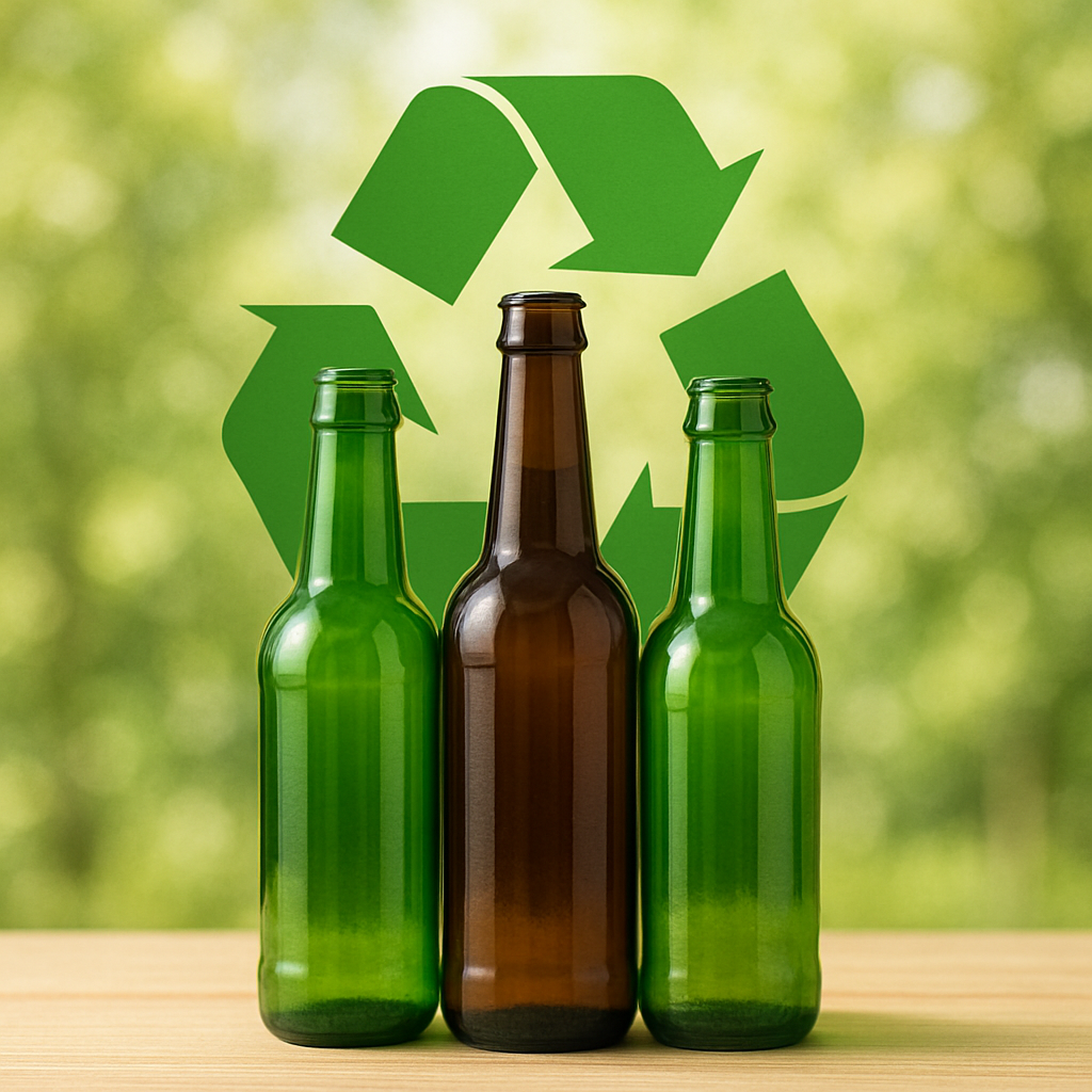 Bier, Flasche, Bier-Flasche, Symbol für Recycling, Symbol