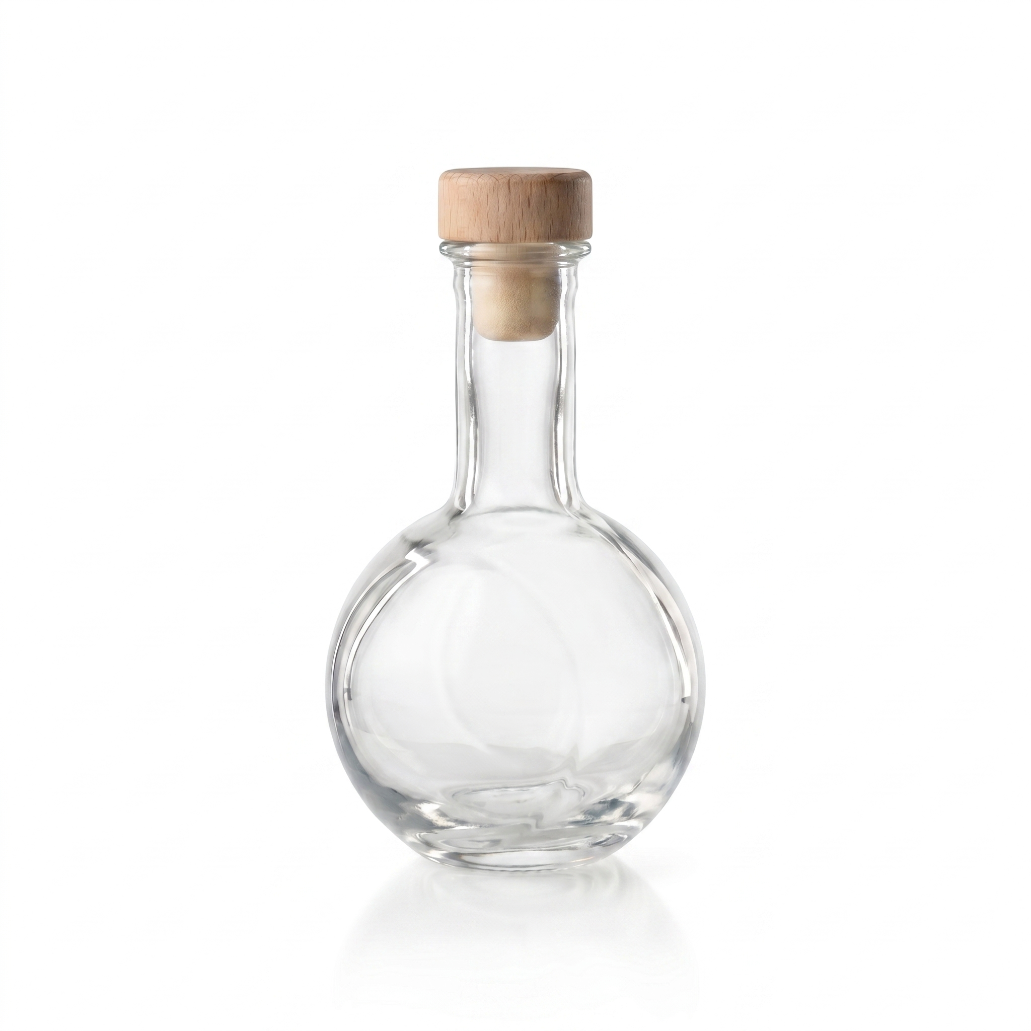 glaskaraffe, flasche, glaskrug, korkverschluss, klarer glasballon