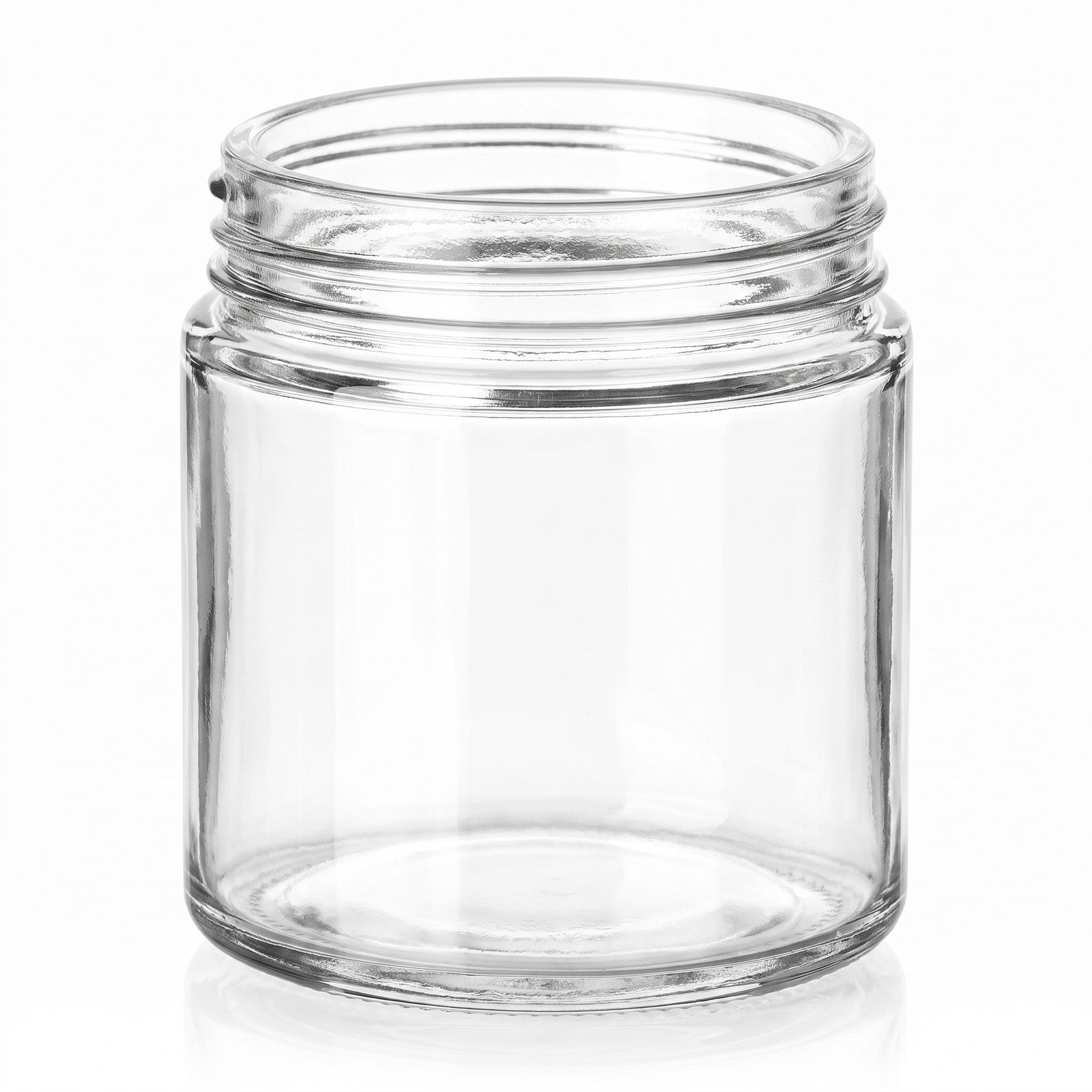 Glasbehälter, Glasdose, Transparentes Glas, Vorratsbehälter, Rundes Glas