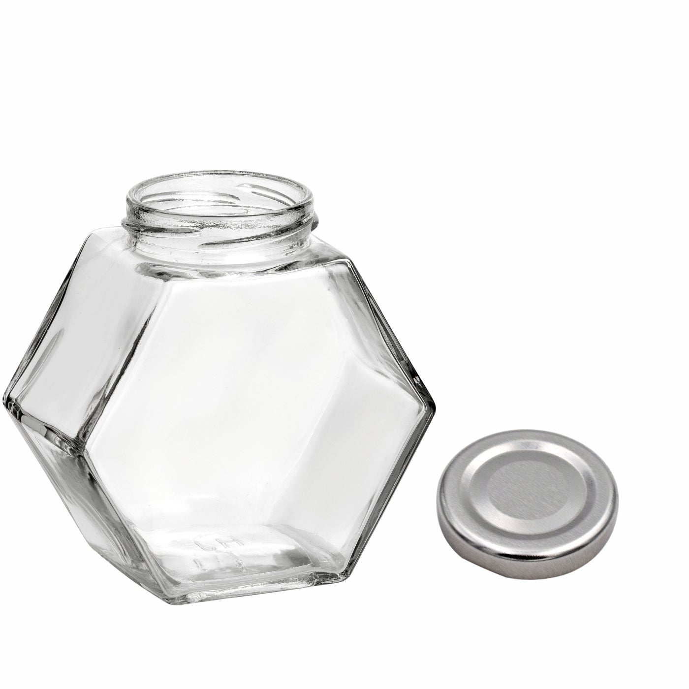 280 ml Einmachglas Wabe mit Verschluss Silber