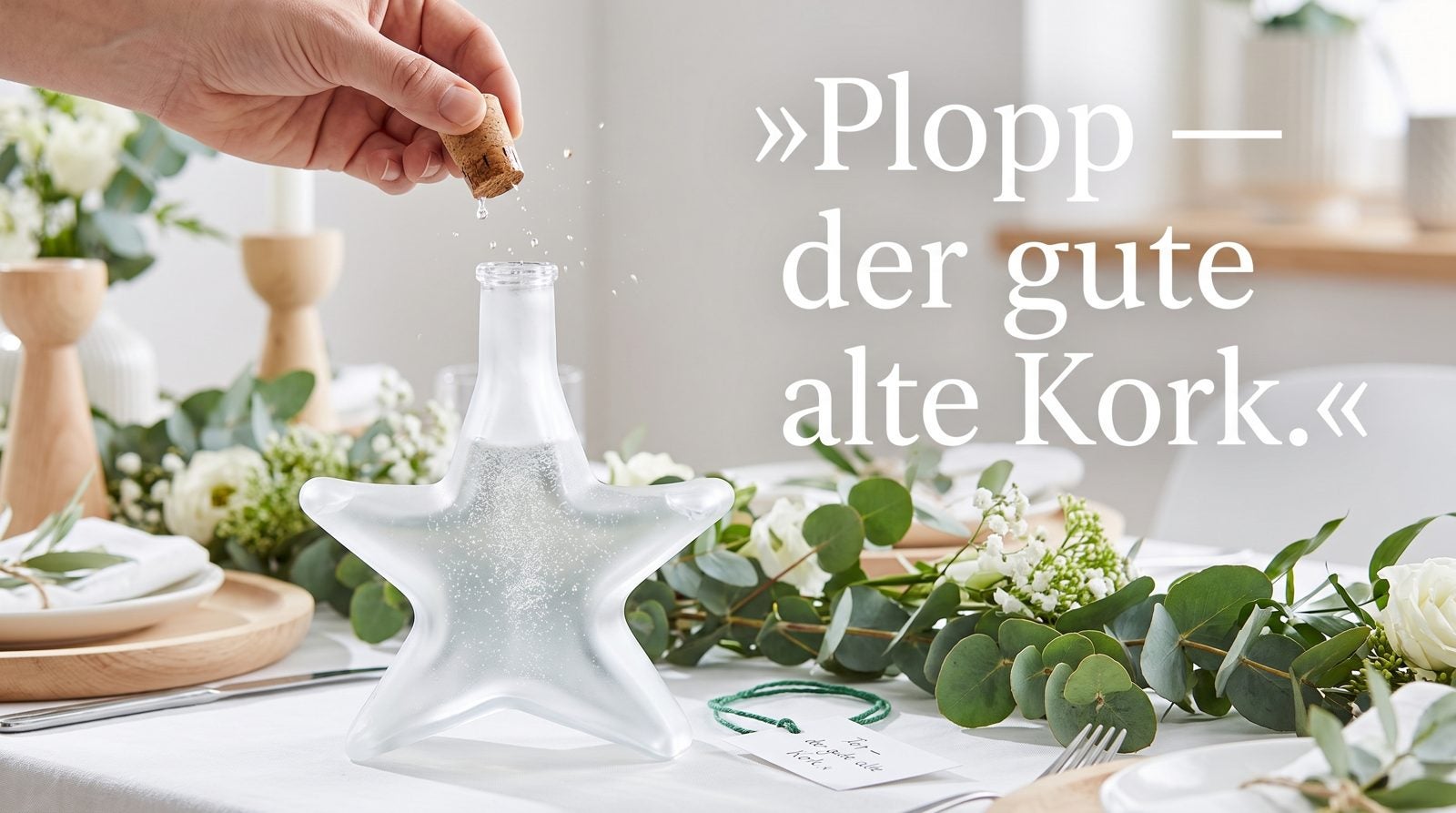 Korkflaschen – Plopp — der gute alte Kork.