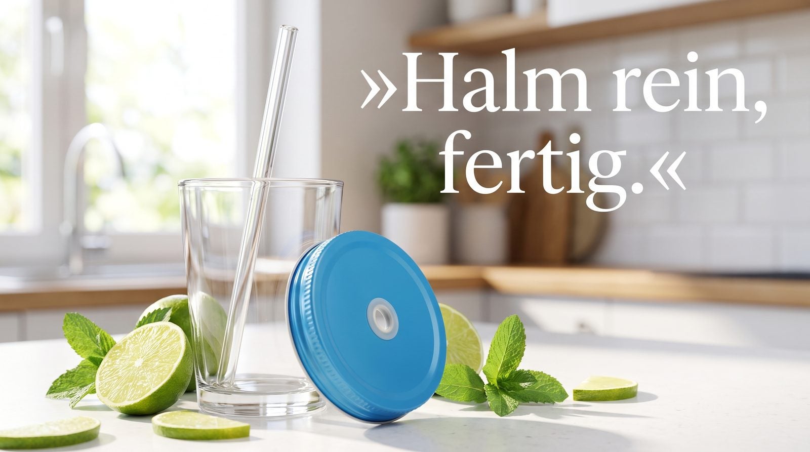 Trinkhalmdeckel – Halm rein, fertig.