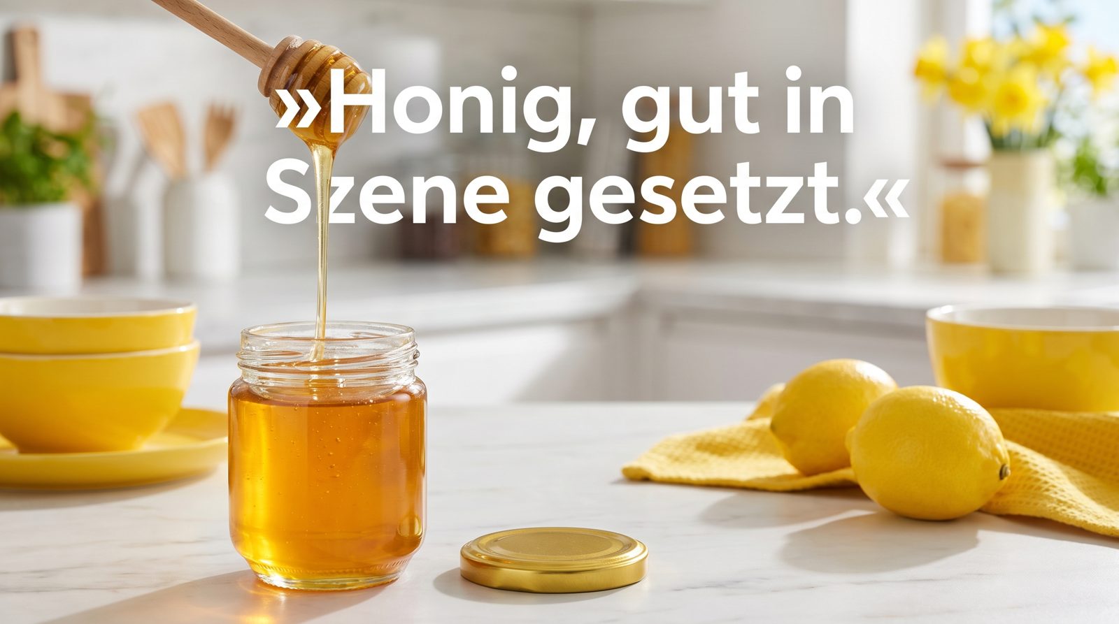 Honiggläser – Honig, gut in Szene gesetzt.