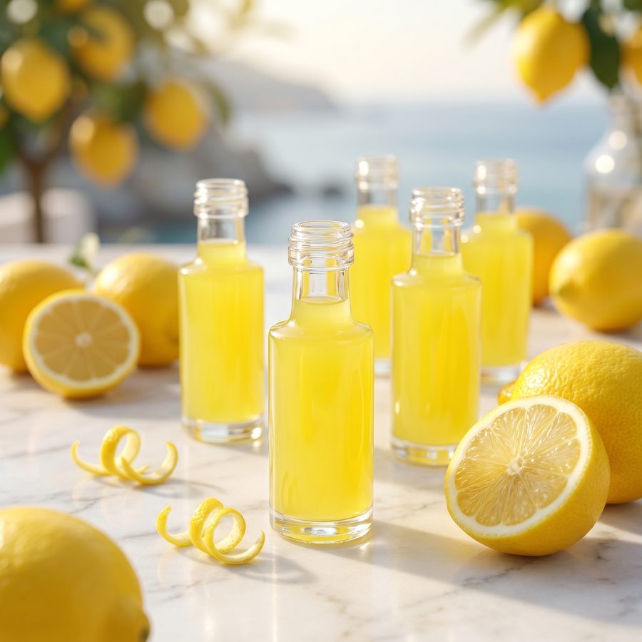 Limoncello in Mini-Flaschen