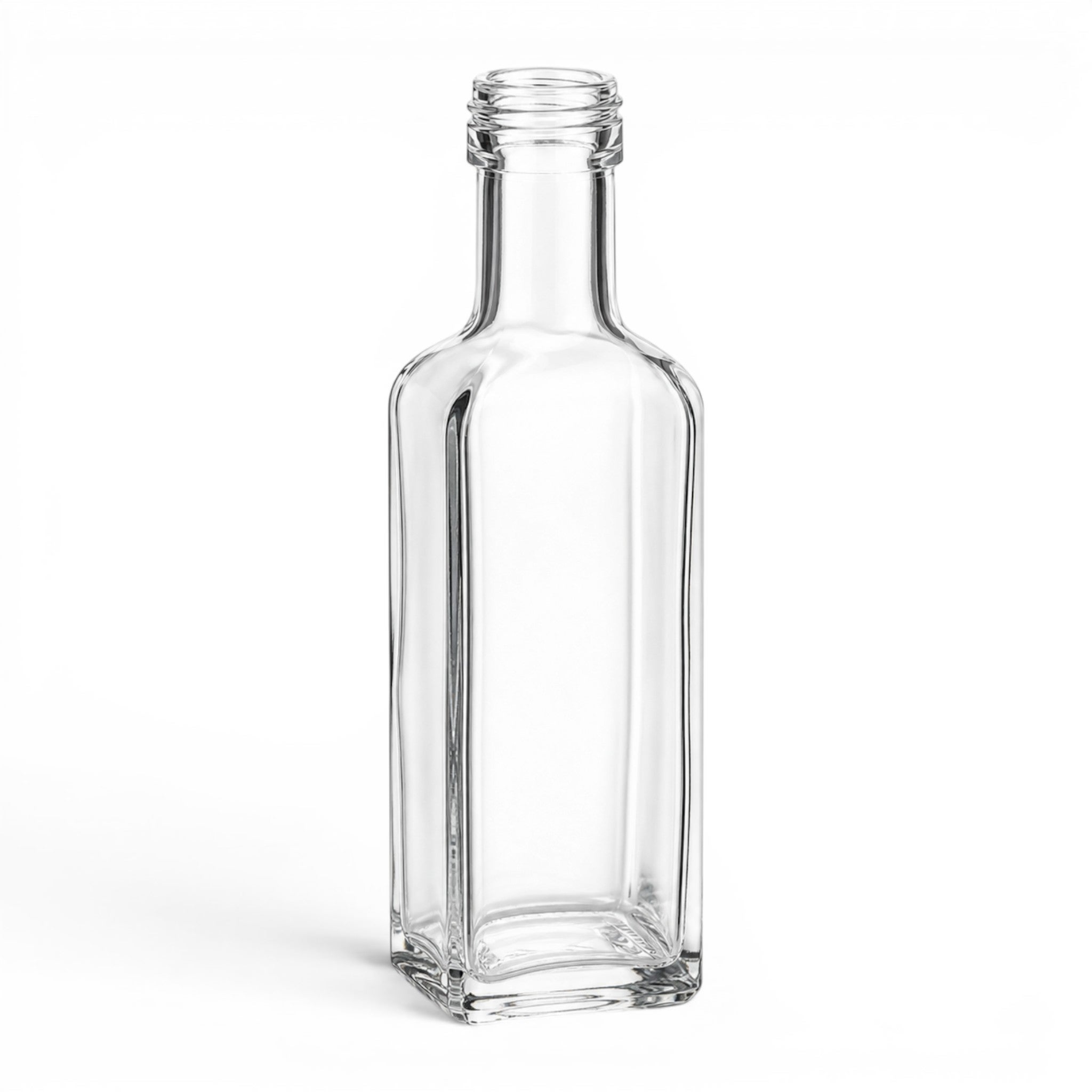 glasflasche, klar, flasche, glaskörper, schraubverschluss
