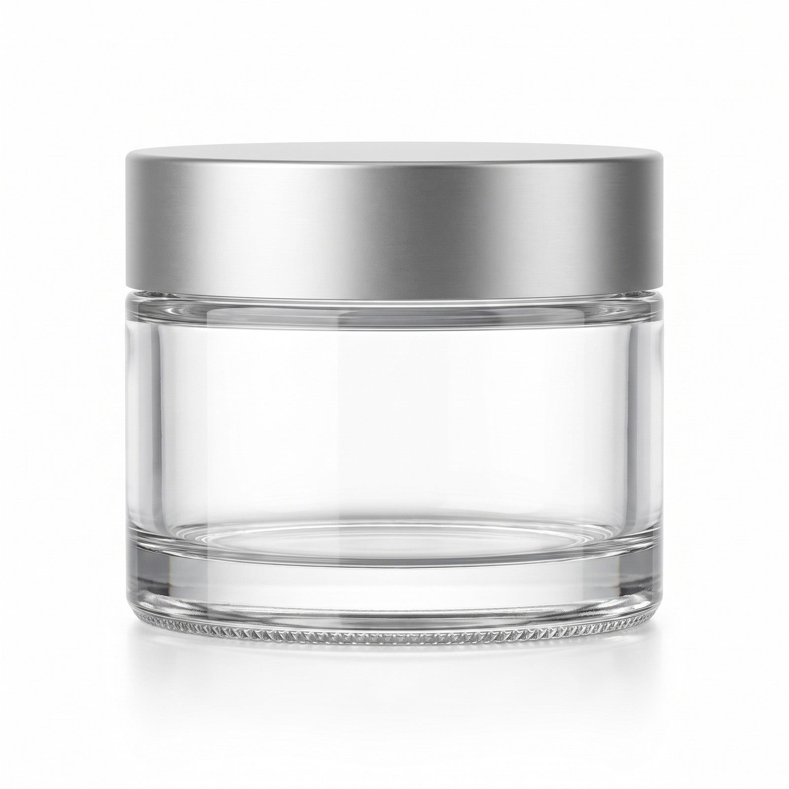 Glasbehälter, Kosmetikbehälter, Leerer Jar, Schraubdeckel, Transparenter Behälter