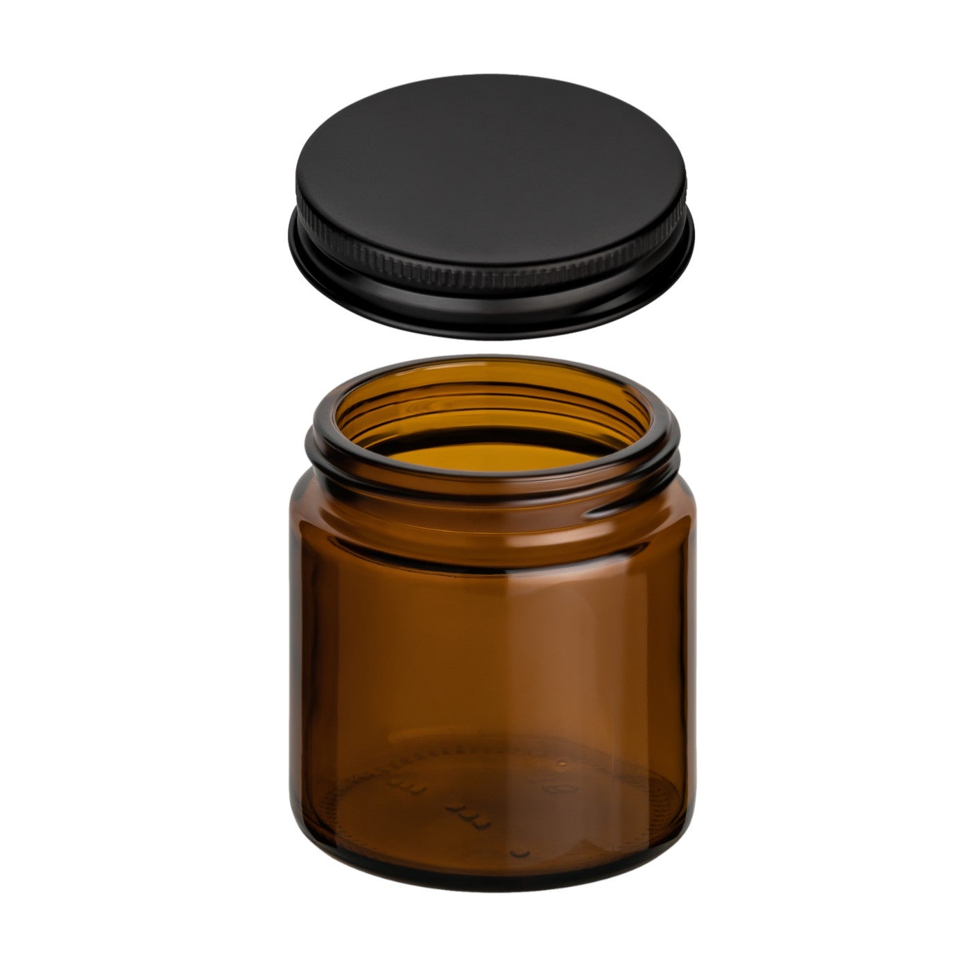 120 ml Cremetiegel Braunglas mit Verschluss Schwarz Matt Krug