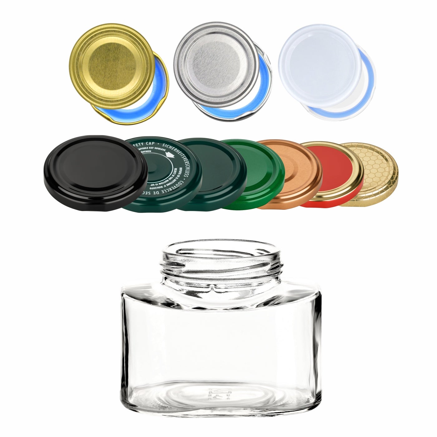 314 ml Einmachglas Oval für TO - 14 Varianten wählbar Krug, Flasche