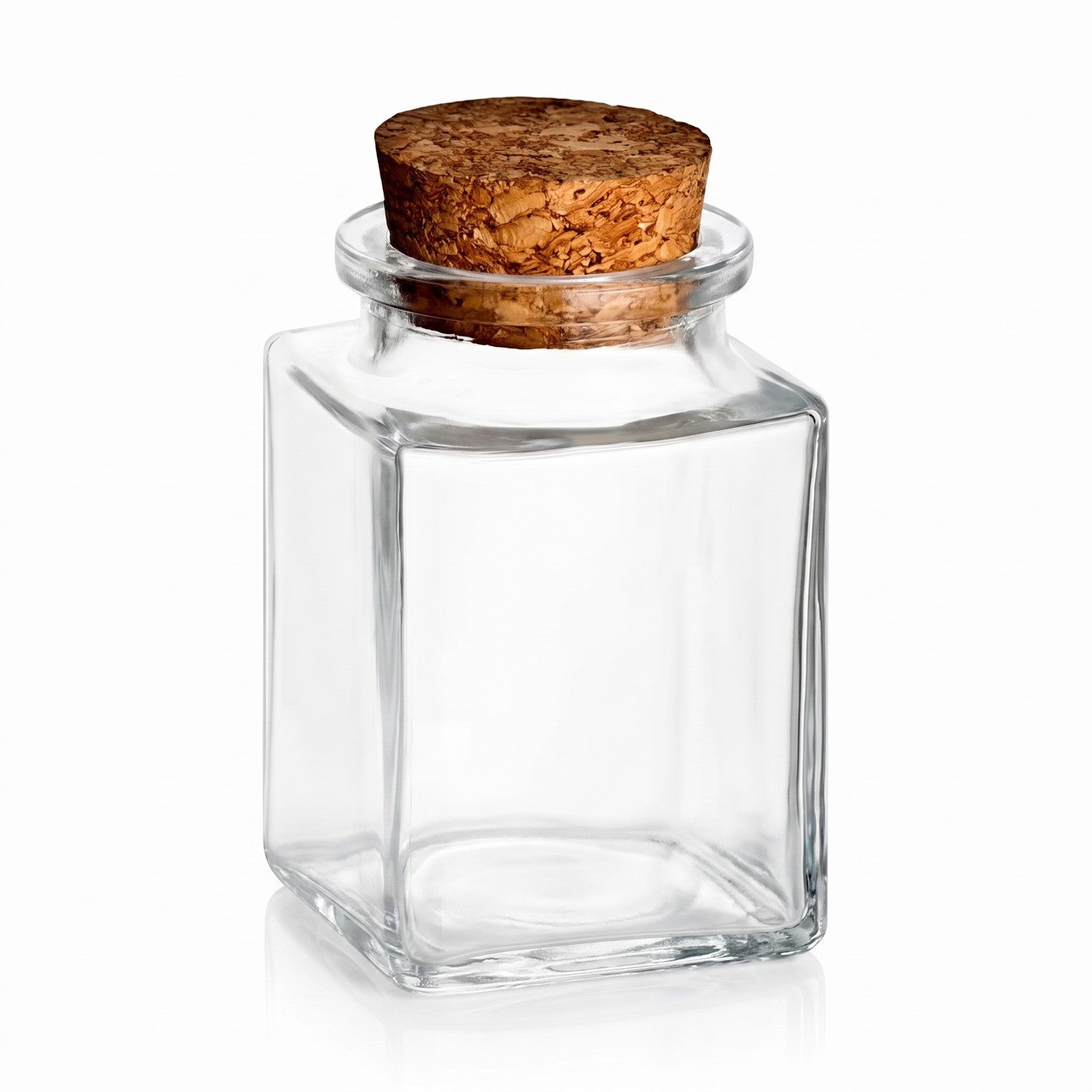 glasflasche, korkstopfen, leere flasche, quadratische flasche, transparentes glas