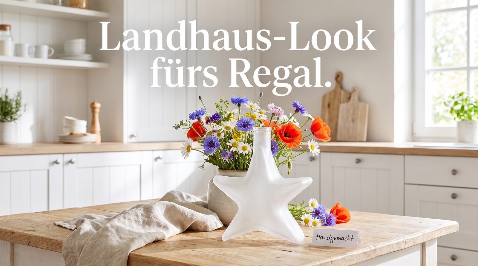Thema Rustikal – Landhaus-Look fürs Regal.