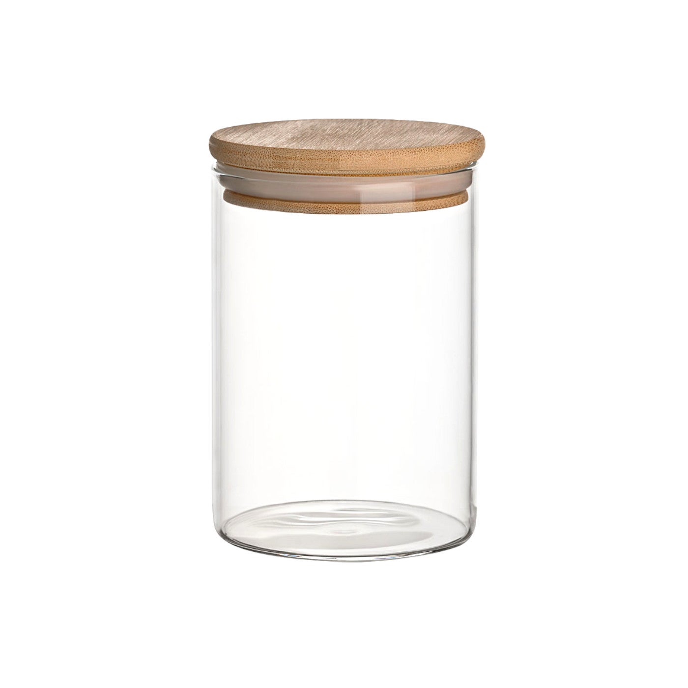 500 ml Borosilikatglas Rund mit Bambusdeckel 500 ml Borosilikatglas Rund mit Bambusdeckel