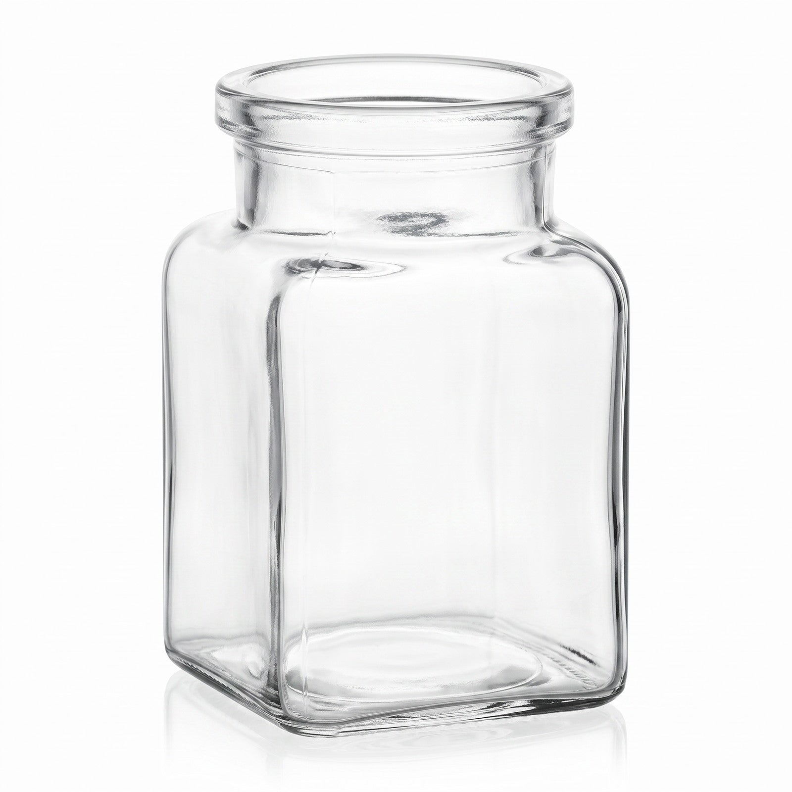 glasbehälter, glasgefäß, transparent, flaschenform, breite öffnung
