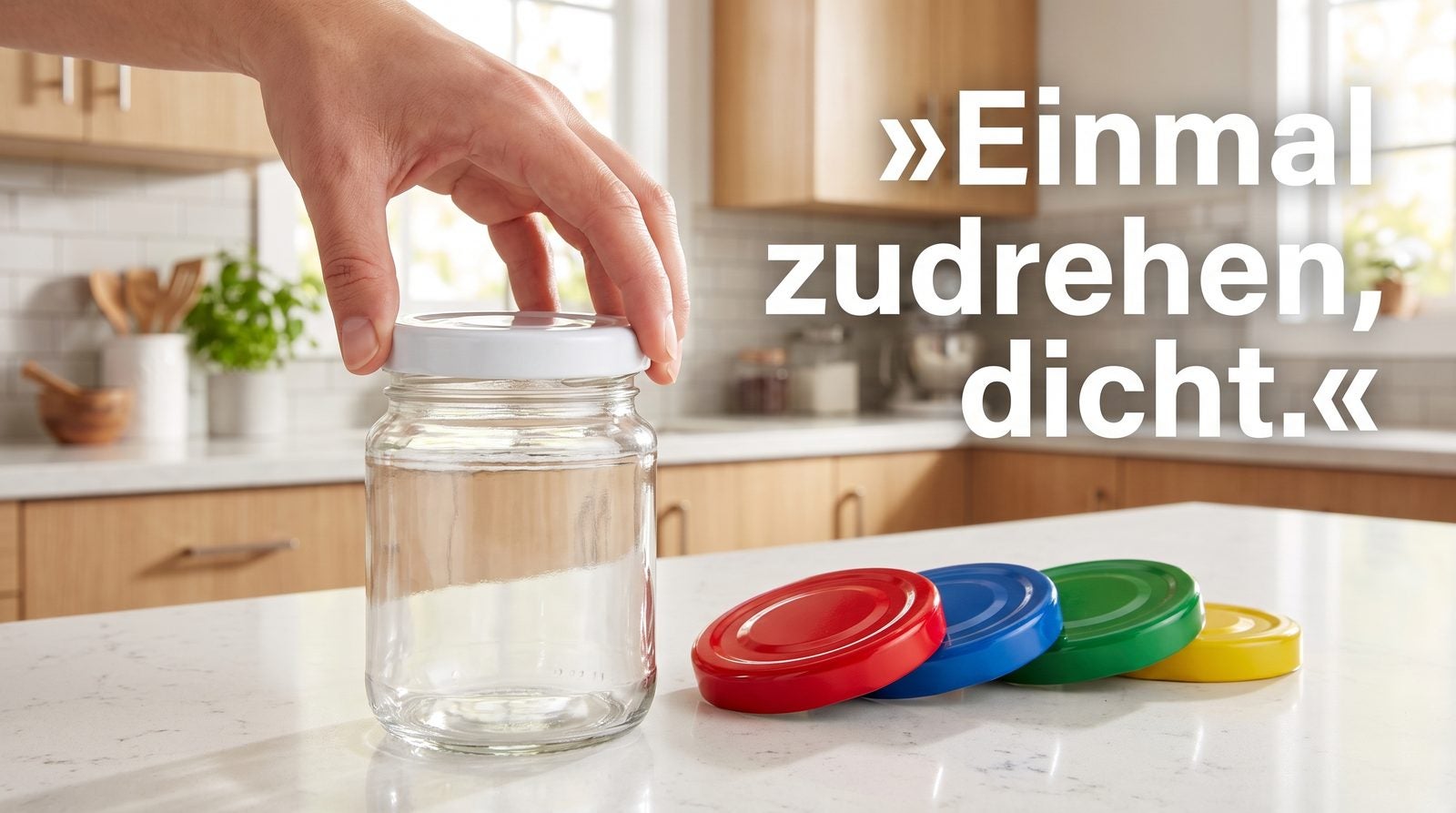Twist-Off Verschlüsse – Einmal zudrehen, dicht.