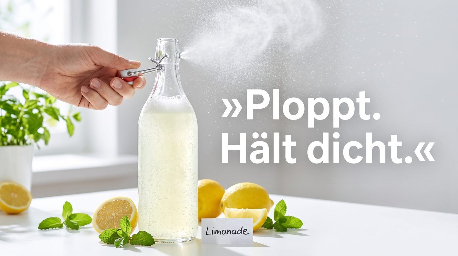 Bügelverschlussflaschen – Ploppt. Hält dicht.