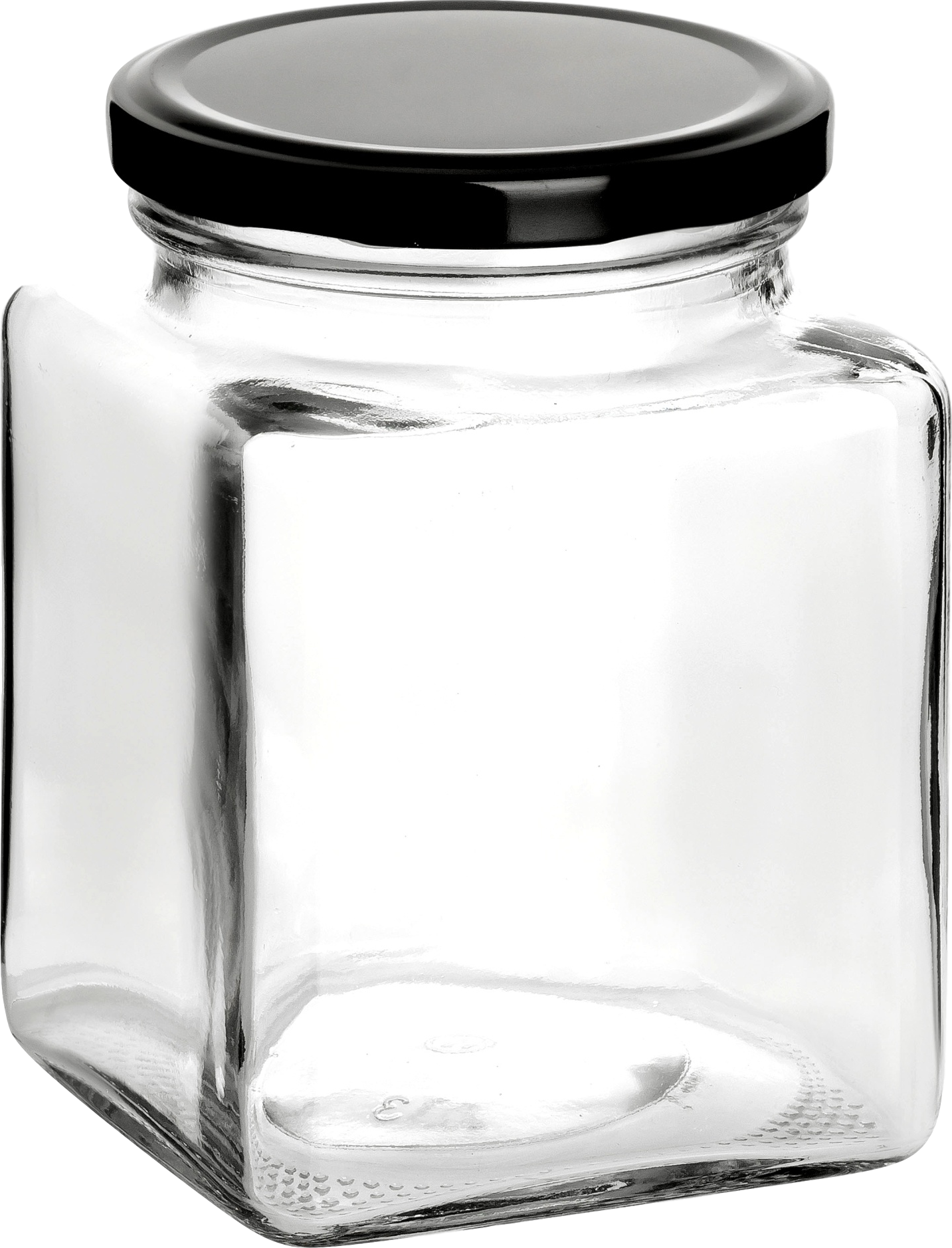 730 ml Einmachglas Quadrat mit Schraubdeckel Schwarz 730 ml Einmachglas Quadrat mit Schraubdeckel Schwarz