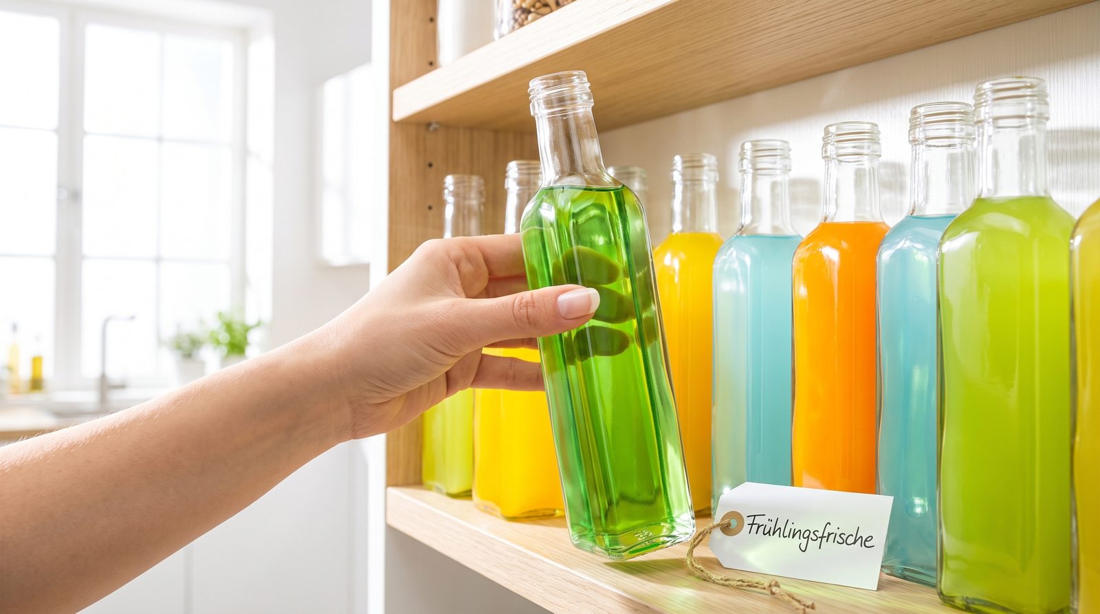 Flaschen von Flaschendiscount in der Anwendung