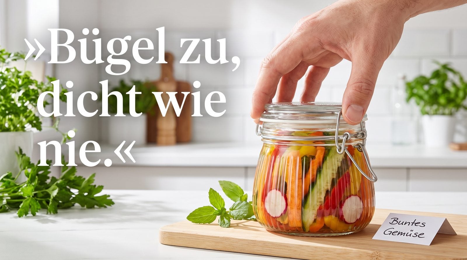 Bügelgläser – Bügel zu, dicht wie nie.