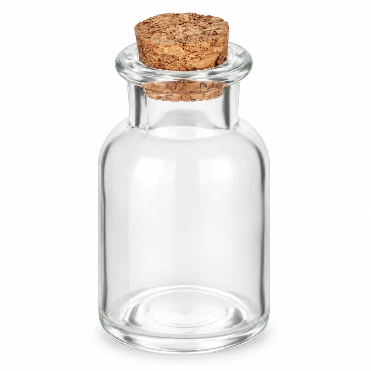 Clear Bottle 30 ml leer mit passendem Presskorken, glasflasche, korken, klarglas, leereflasche, aufbewahrungsflasche