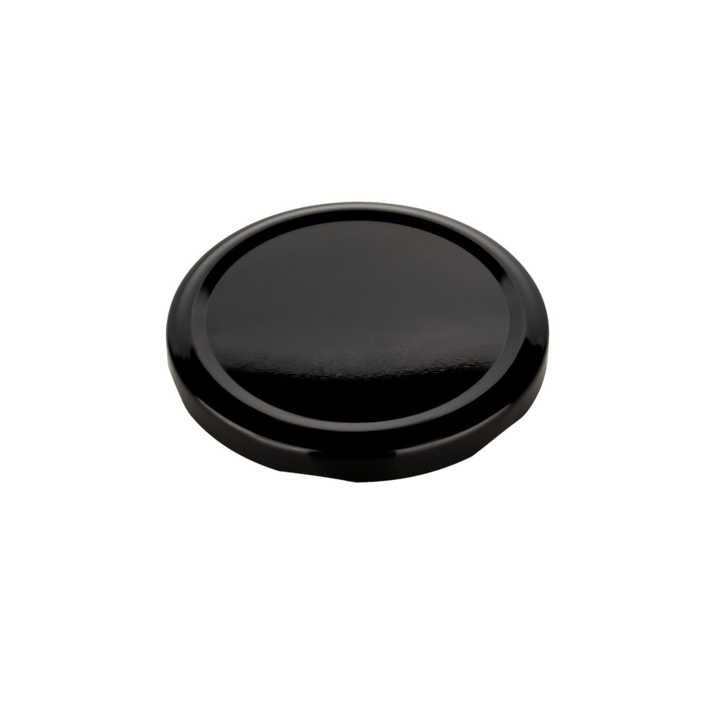 TO 82 Schwarz BlueSeal – Außenseite, Runder Deckel, Schwarzer Kunststoff, Glänzende Oberfläche, Erhöhter Rand