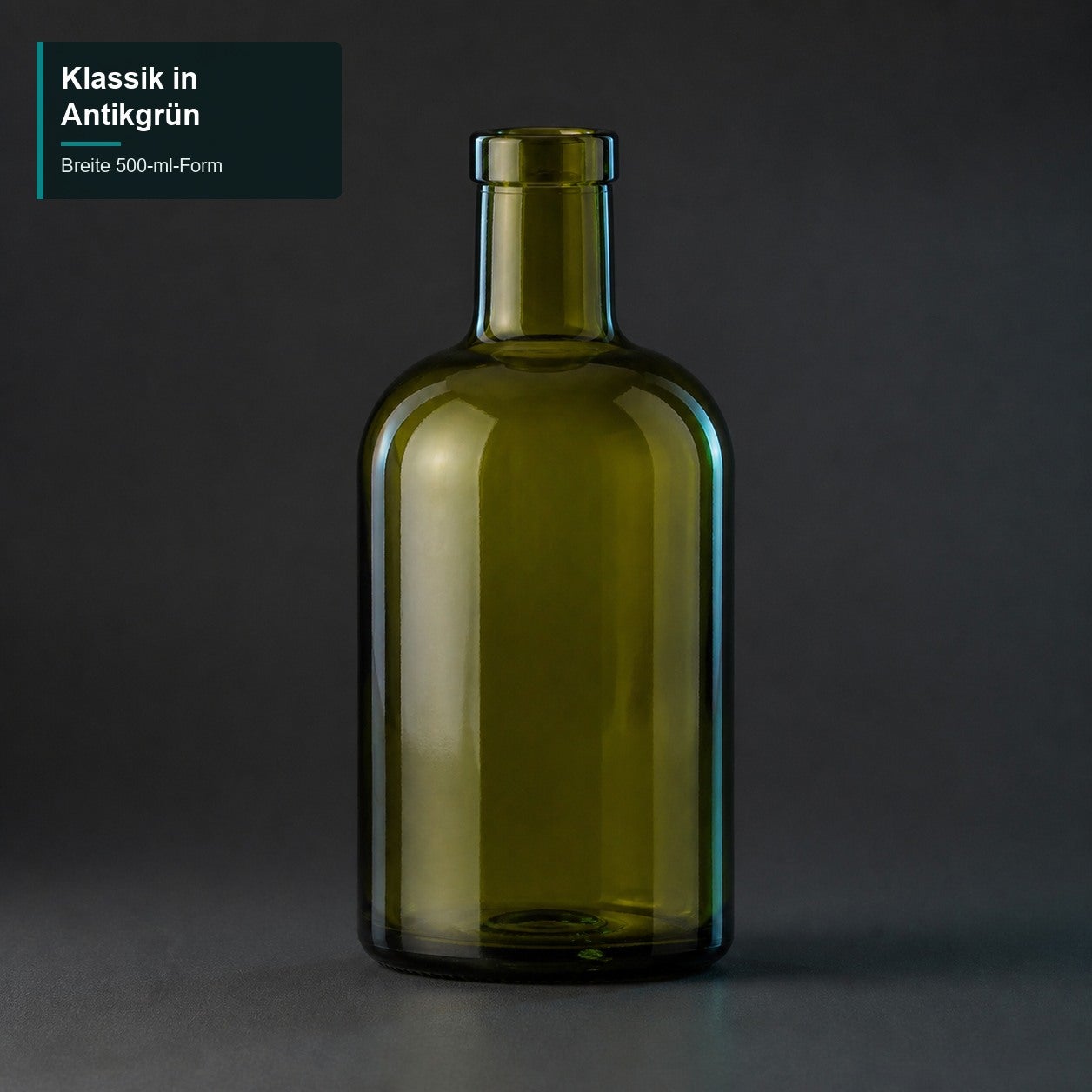 500 ml Glasflasche Klassik Antik - ANSICHT