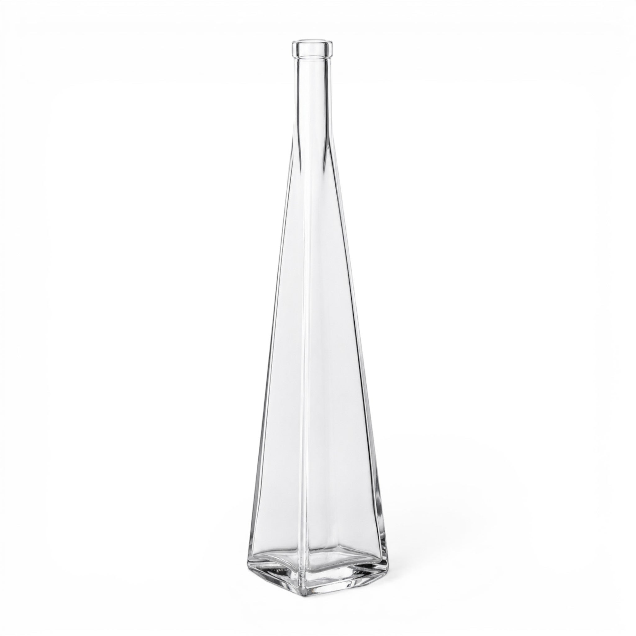 glasflasche, stilvolles design, klar, geometrisch, hochwertig
